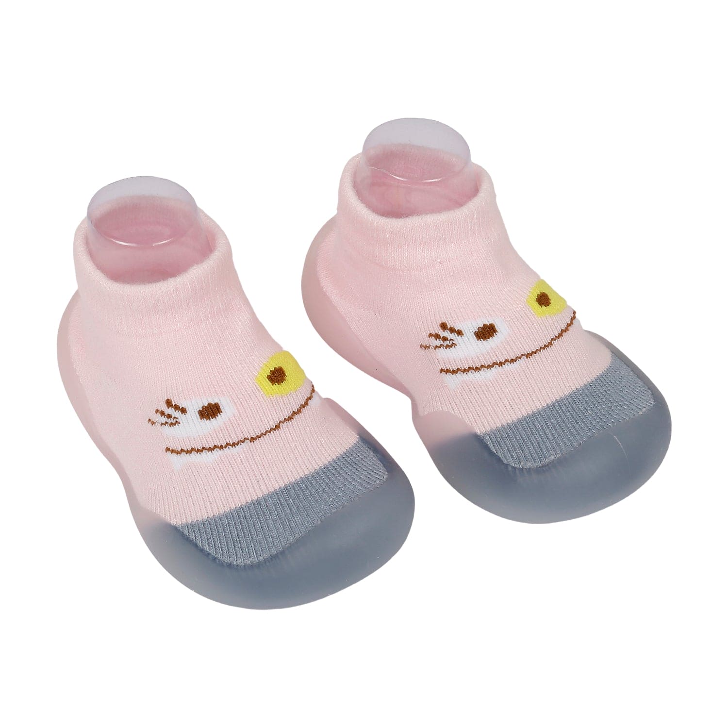 Cute Eye Anti-Skid Slip-On Rubber Sole Shoes - Pink