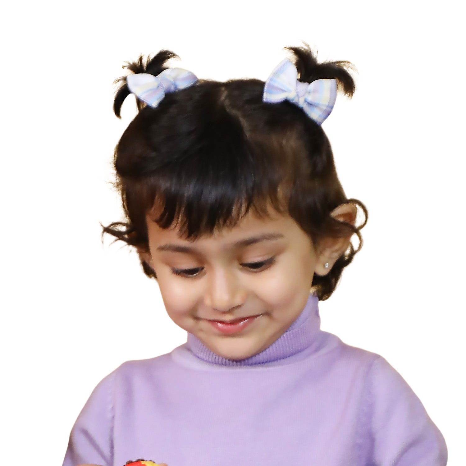 Hecuba Bows Hair Clips Set 6 Pcs - Purple