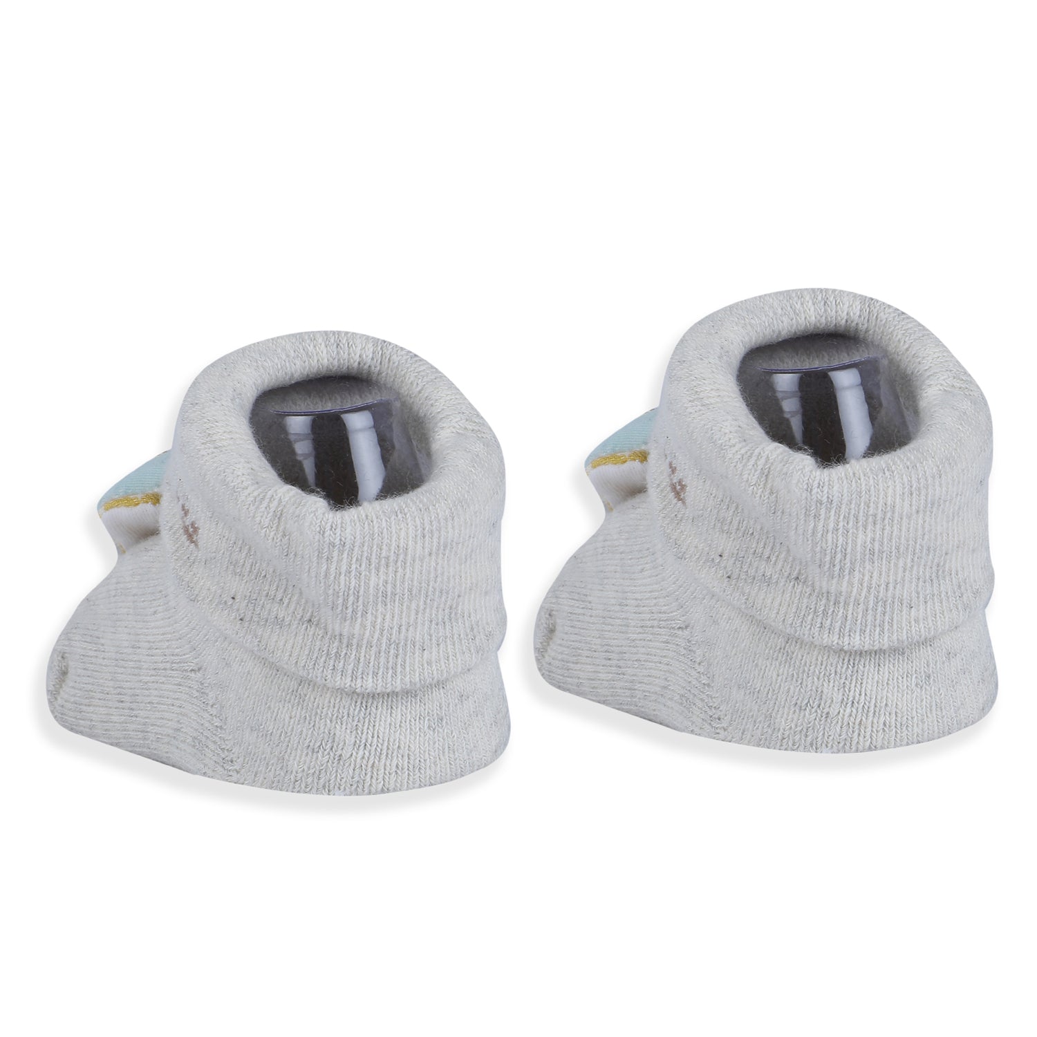 Baby Moo Cuddly Bear Cotton Anti-Skid 3D Socks - Grey - Baby Moo