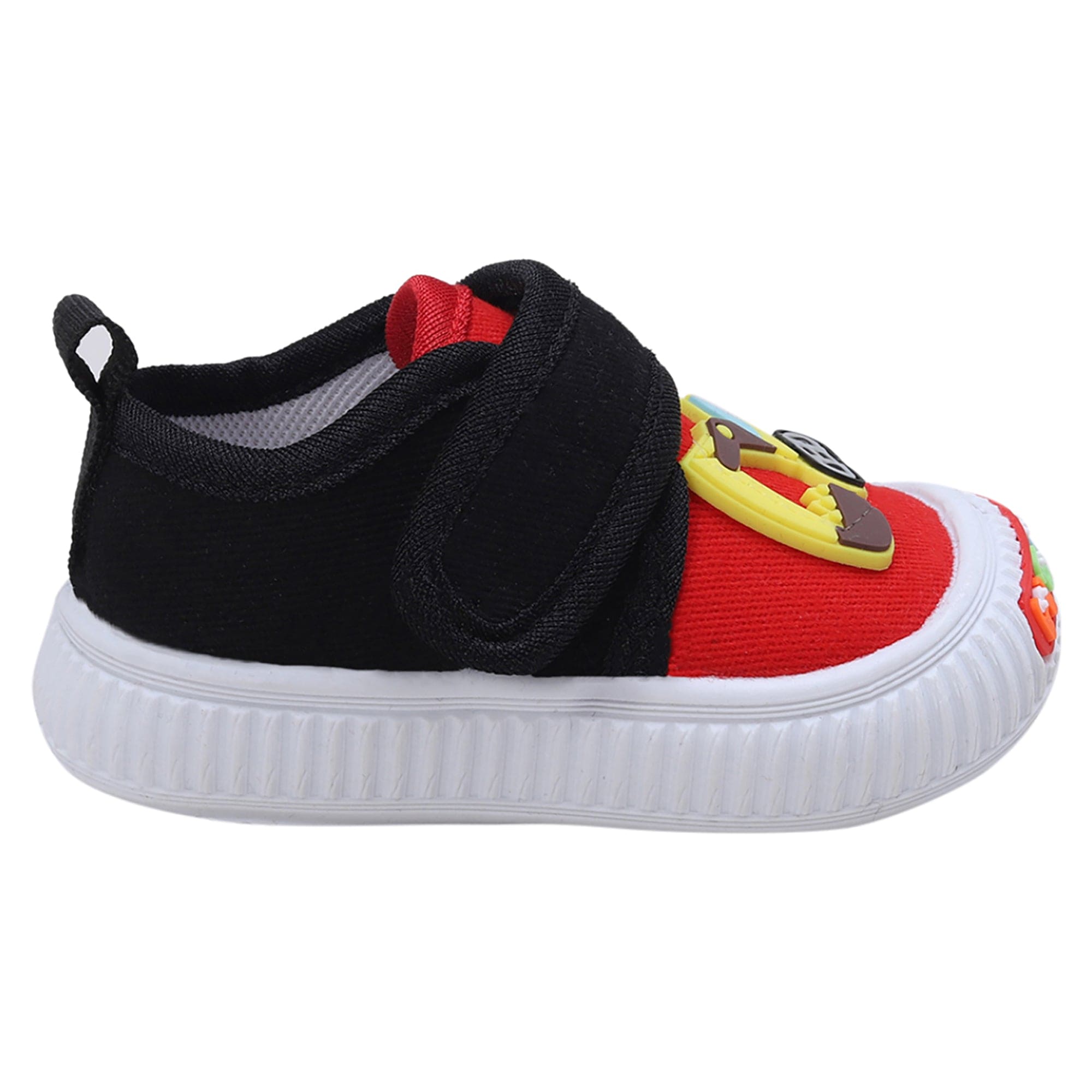 Baby Moo Truck Applique Velcro Strap Anti-Skid Chu Chu Sound Sneakers - Red