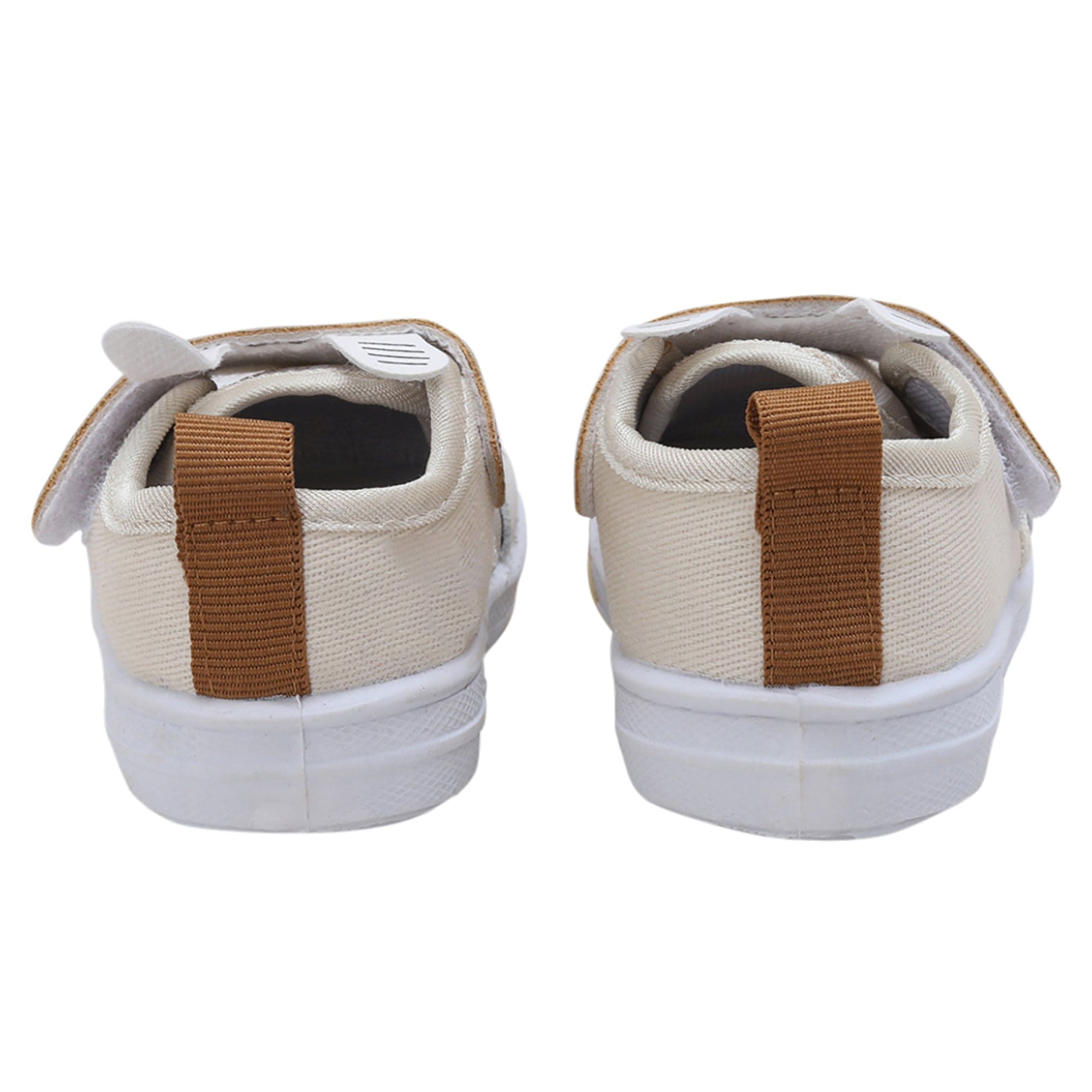 Baby Moo Ninja Rabbit Velcro Strap Anti-Skid Chu Chu Sound Sneakers - Beige