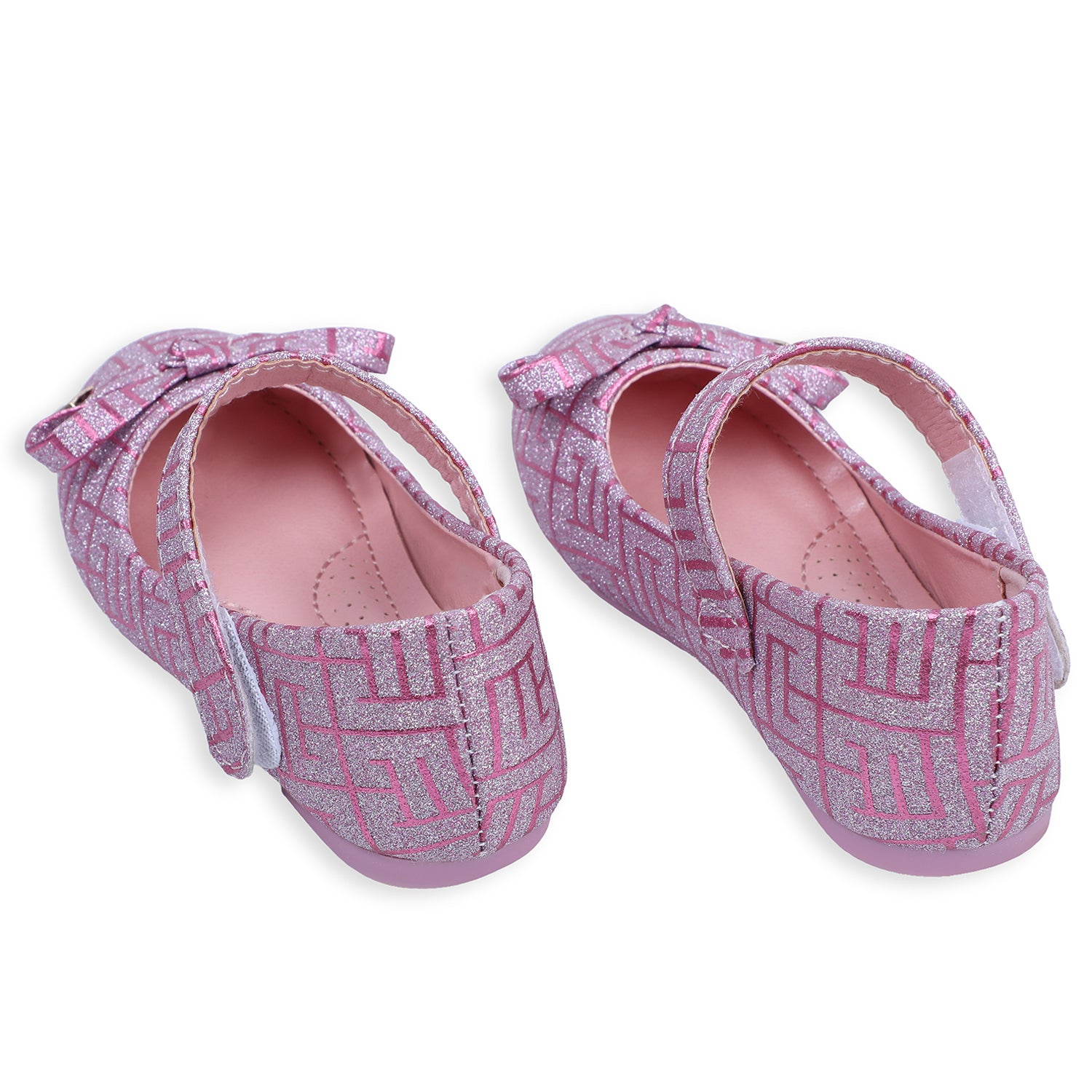 Baby Moo x Bash Kids Embellished Shimmer With Bow Mary Jane Ballerinas - Pink