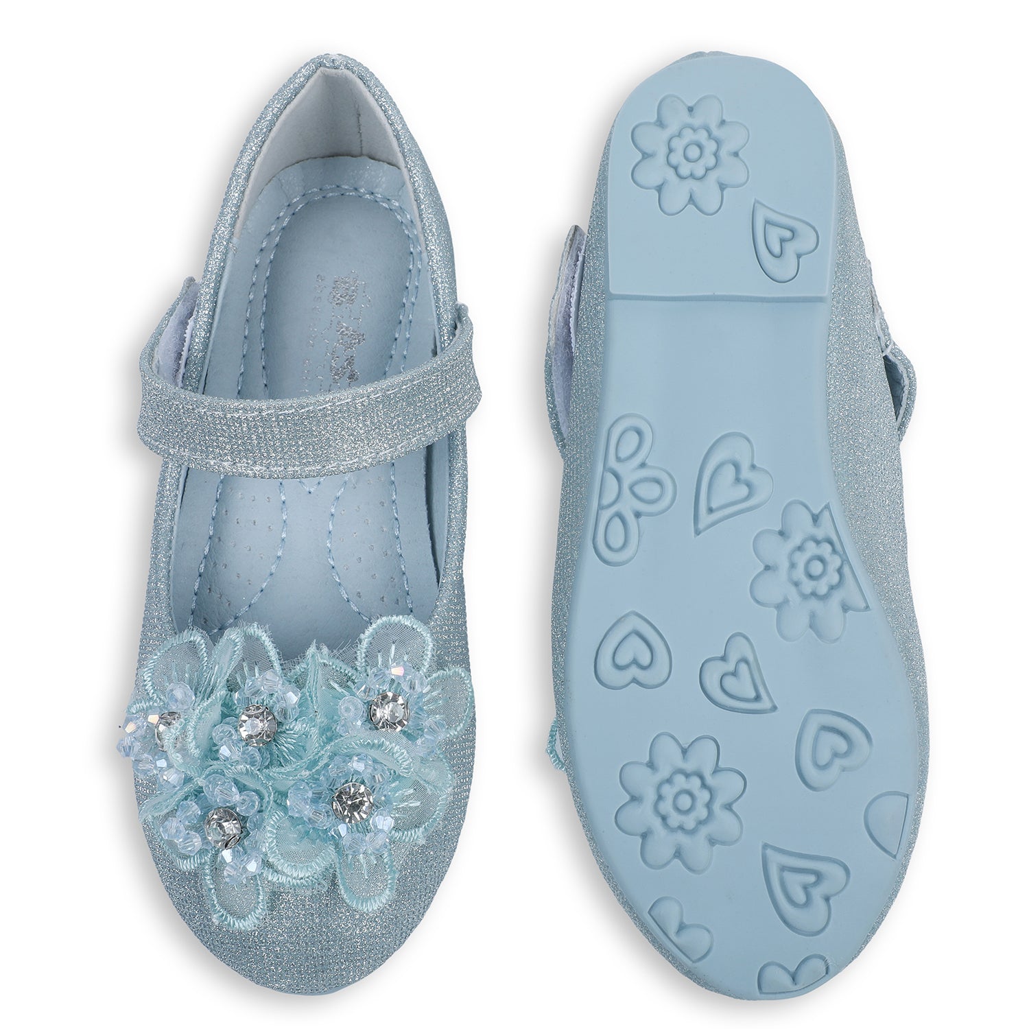 Baby Moo x Bash Kids Princess Party Frozen Theme Mary Jane Ballerinas - Blue