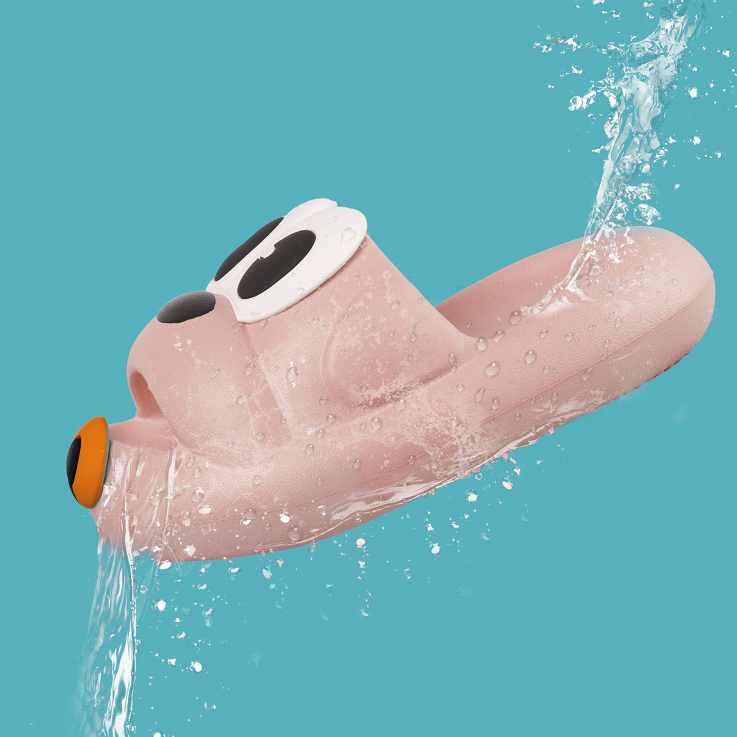 Baby Moo Dog Waterproof Soft Slippers Anti-Skid Sliders - Pink - Baby Moo