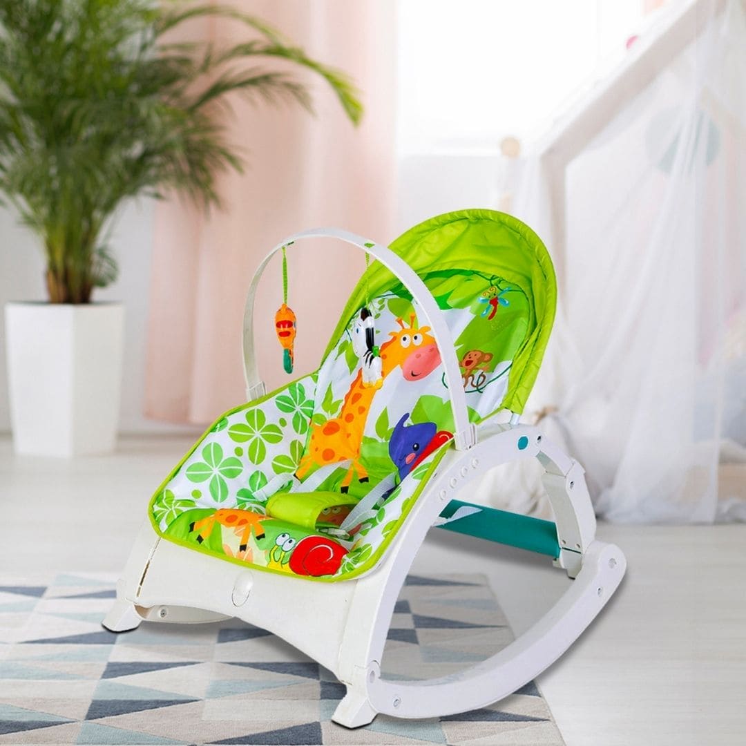New Born To 18 Kg Baby Portable Rocker Green