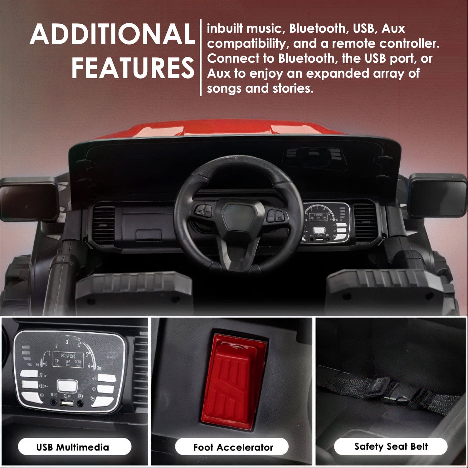 Baby Moo Ford 4X4 Battery Operated Electric Ride On Jeep Rechargeable