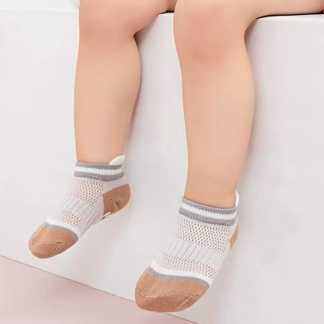 Baby Moo Fun Prints Anti-Skid Adorable 5 Pack Socks - Multicolour - Baby Moo