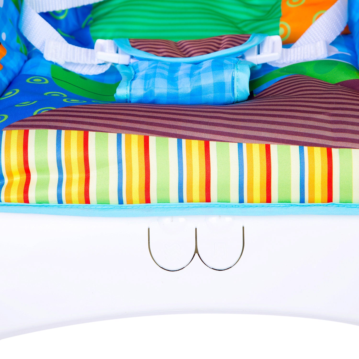 Newborn To Toddler Happy Baby Bouncer With Hanging Toys Blue