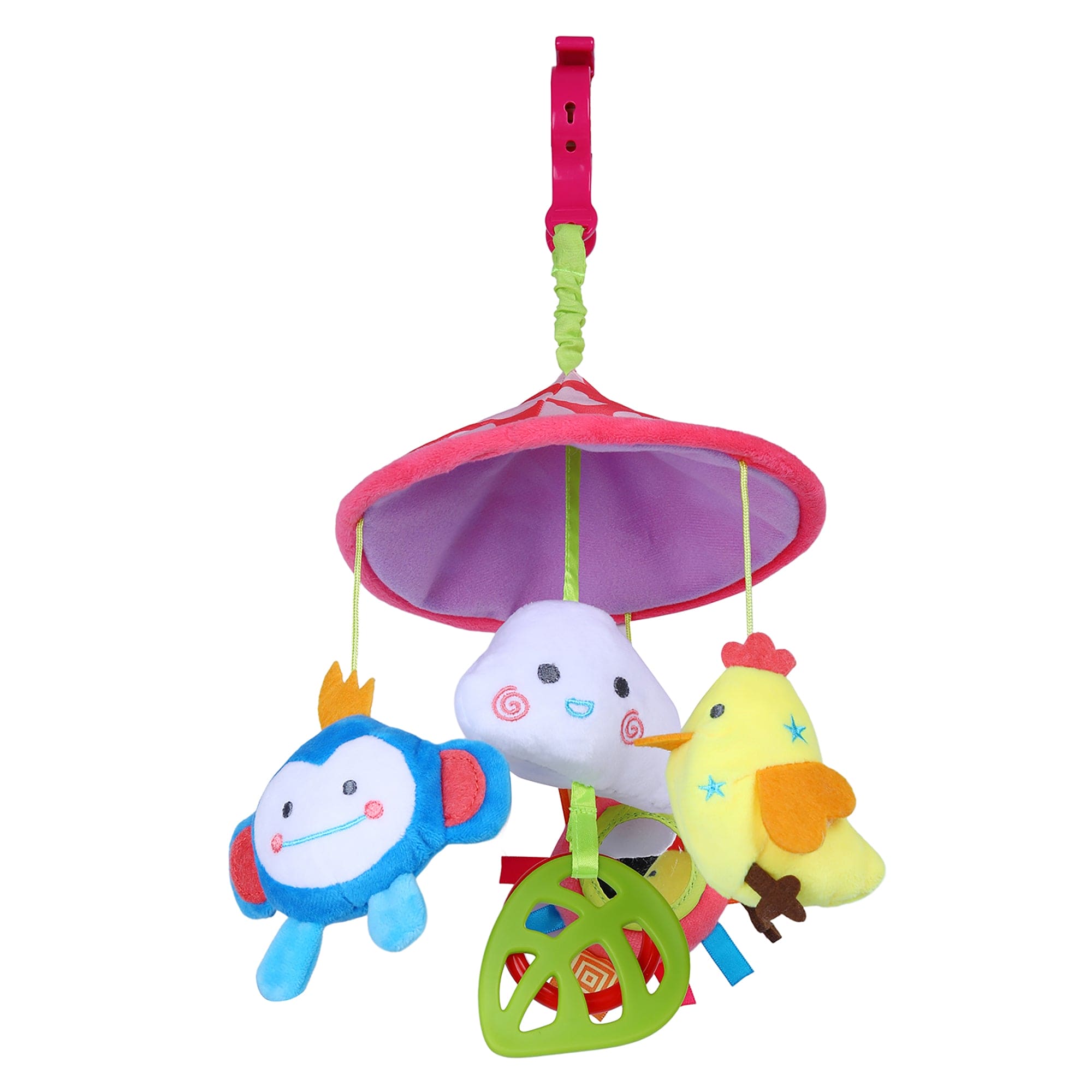 Flappy Hen Bed Hanging Rattle Toy Rotating Cot Mobile - Red