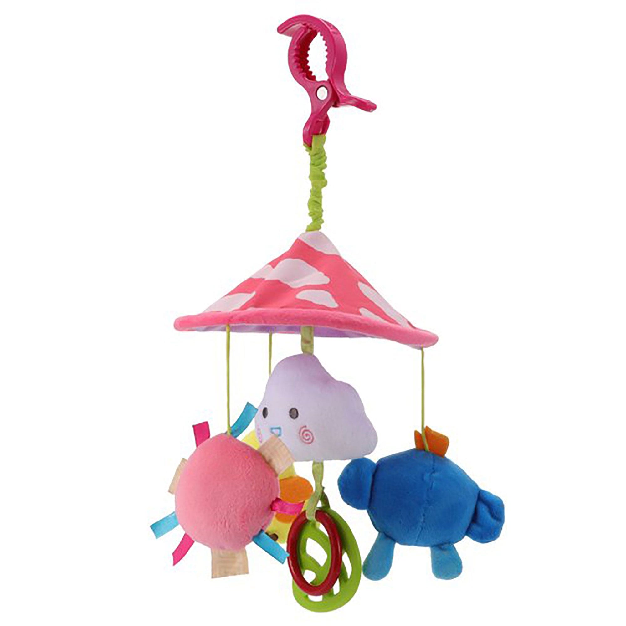 Flappy Hen Bed Hanging Rattle Toy Rotating Cot Mobile - Red