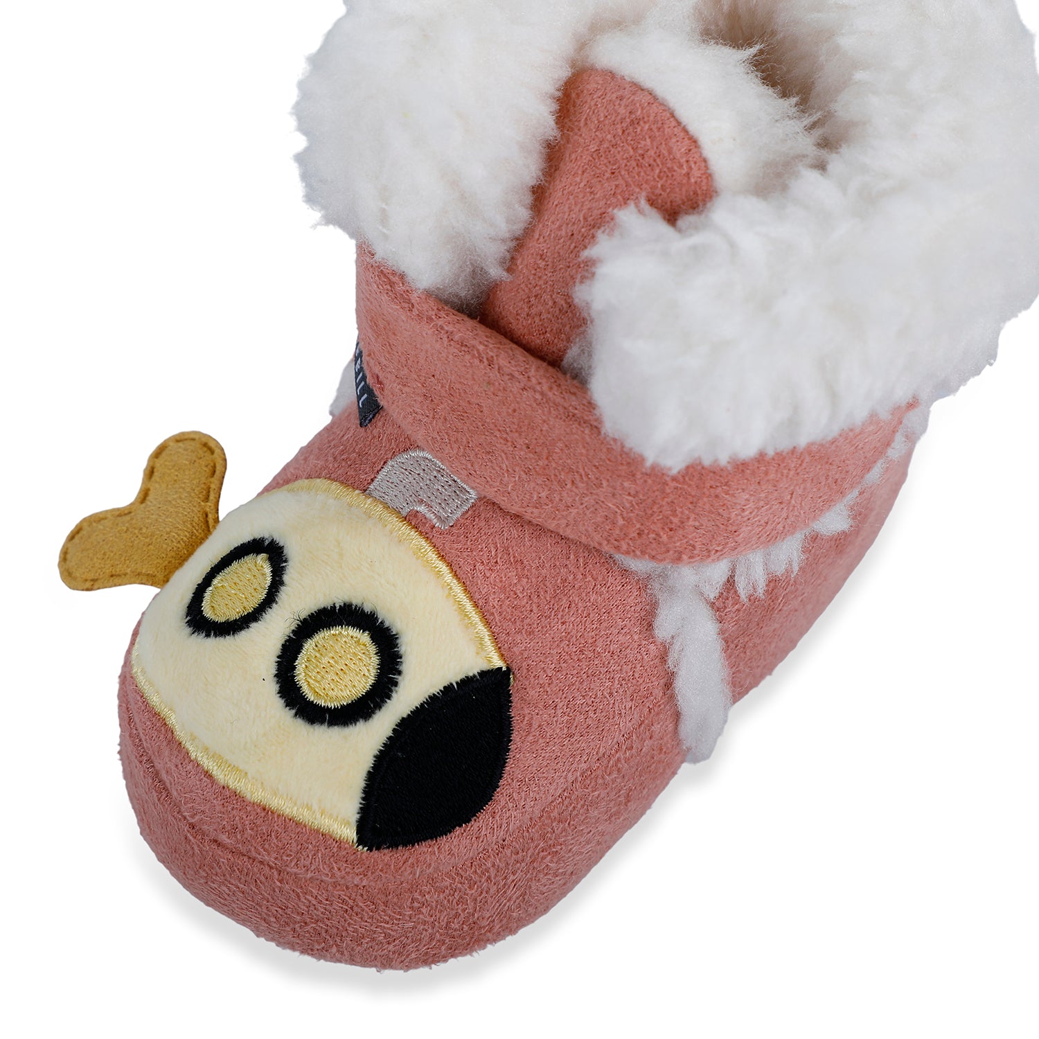 Baby Moo Submarine Velcro Warm Furry Booties - Pink - Baby Moo