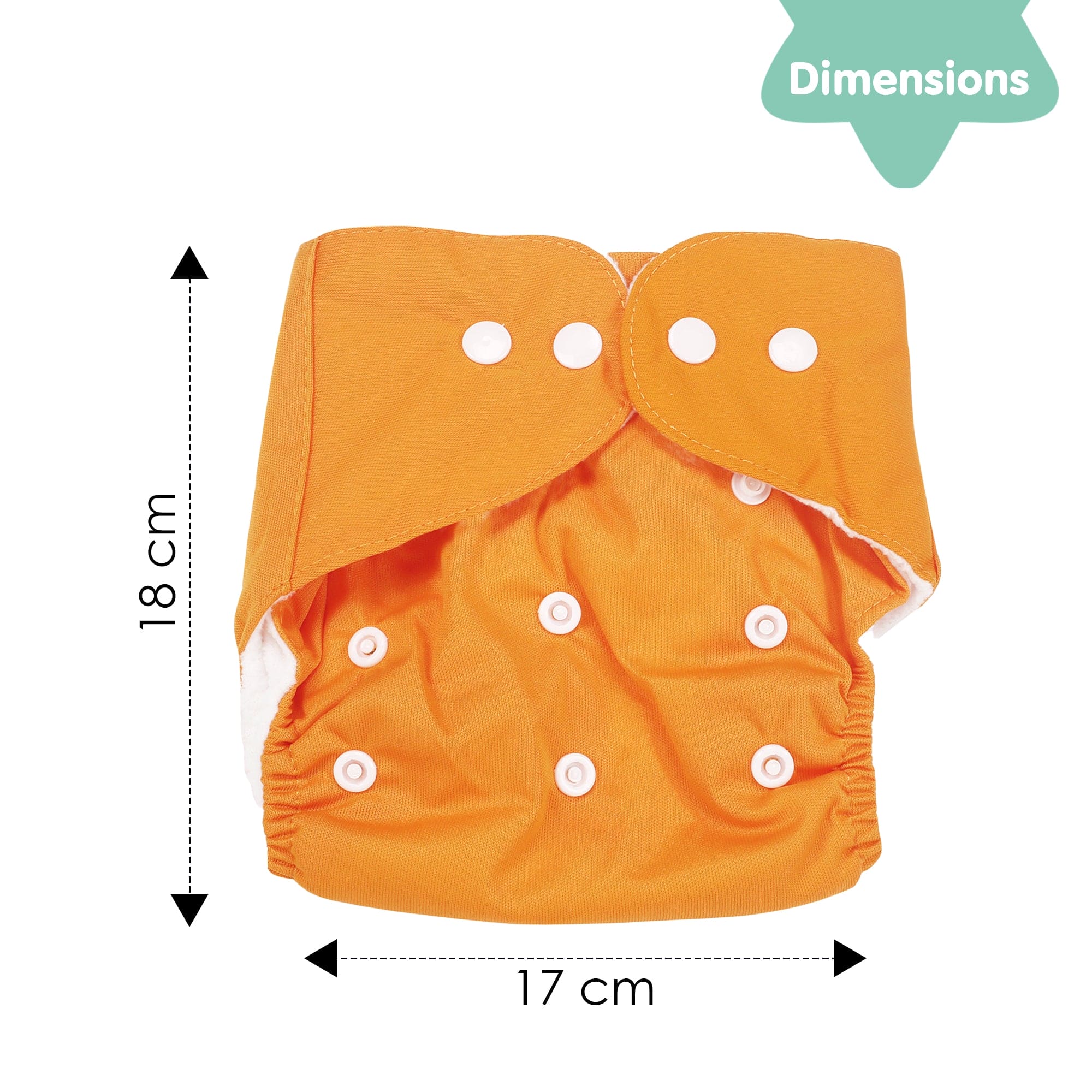 Plain Orange Reusable Diaper