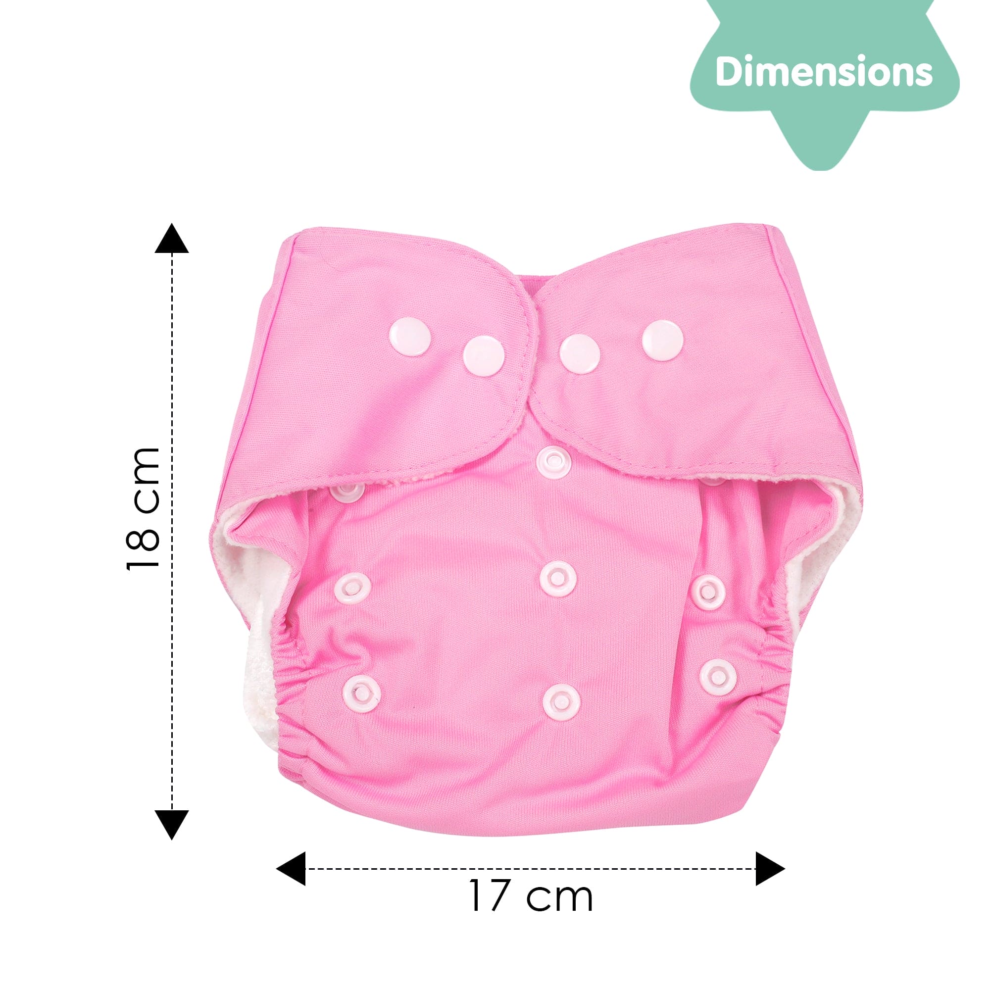 Plain Pink Reusable Diaper