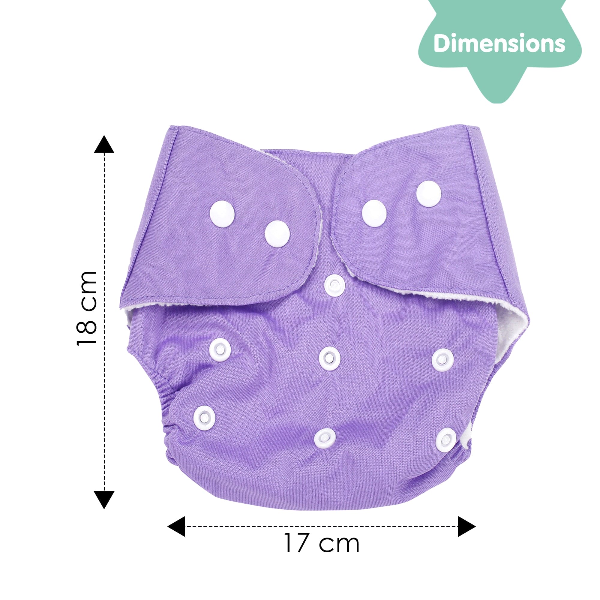 Plain Purple Reusable Diaper