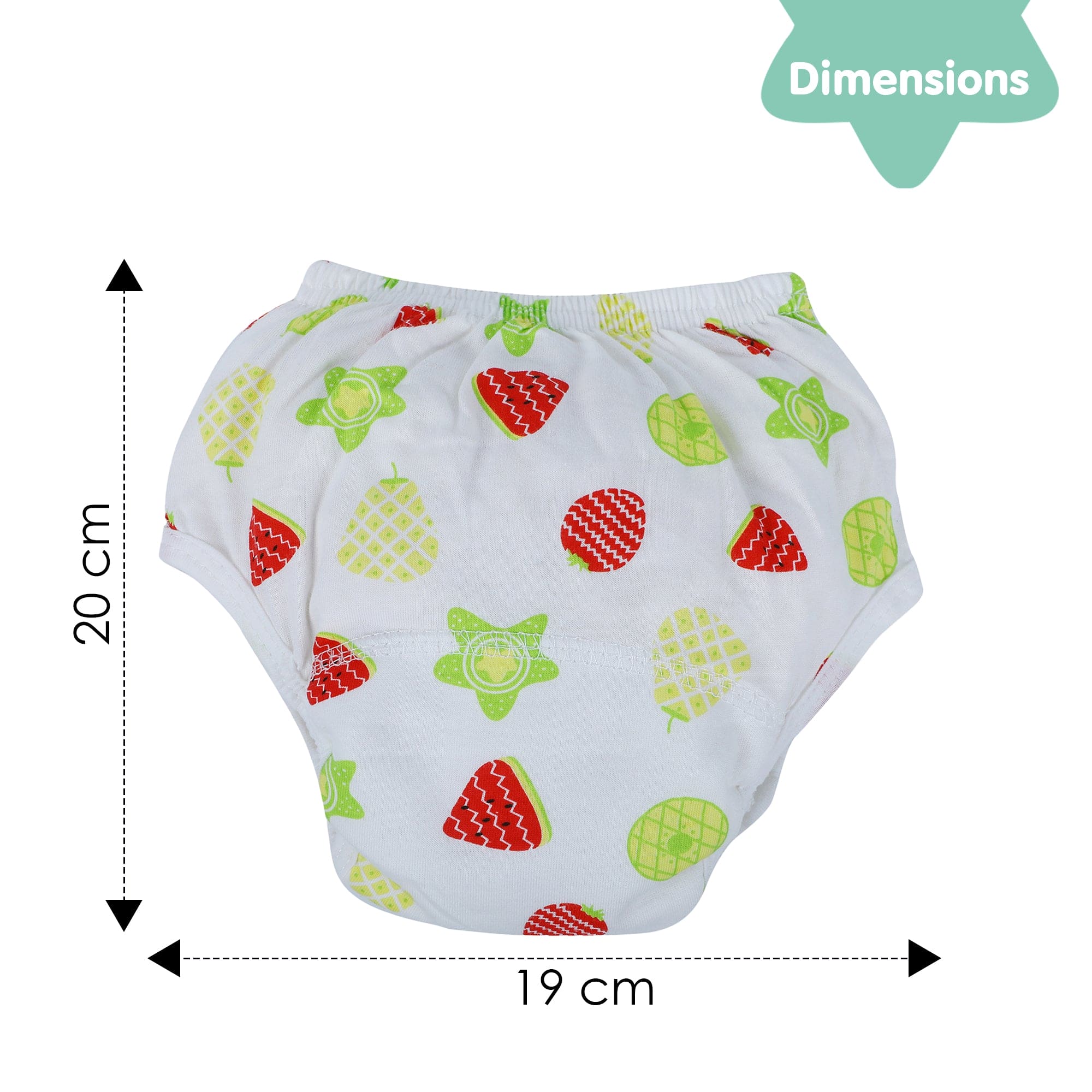 Baby Moo Fruity Reusable Cloth Training Diaper Panty - Multicolour