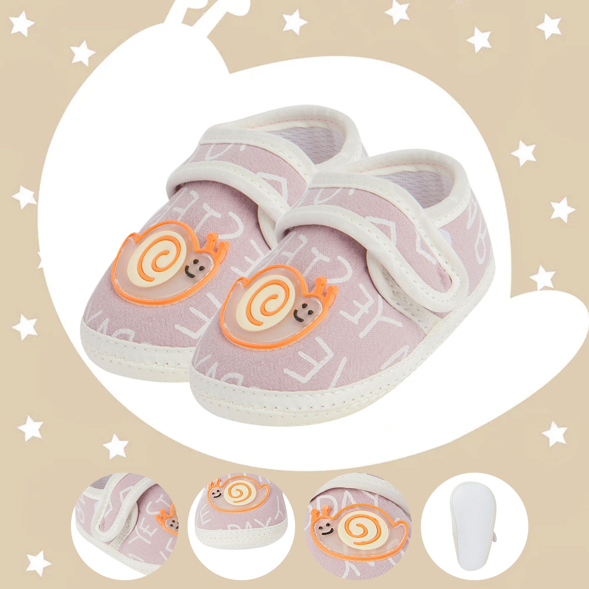 Happy Snail Mauve Booties