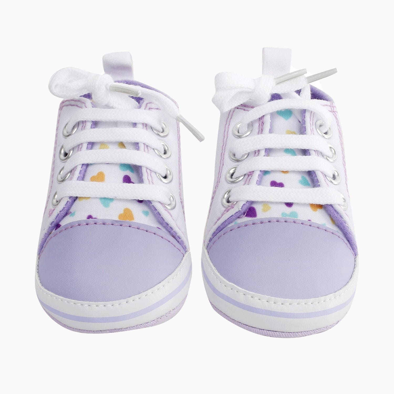 Baby Moo Purple Hearts Sneakers