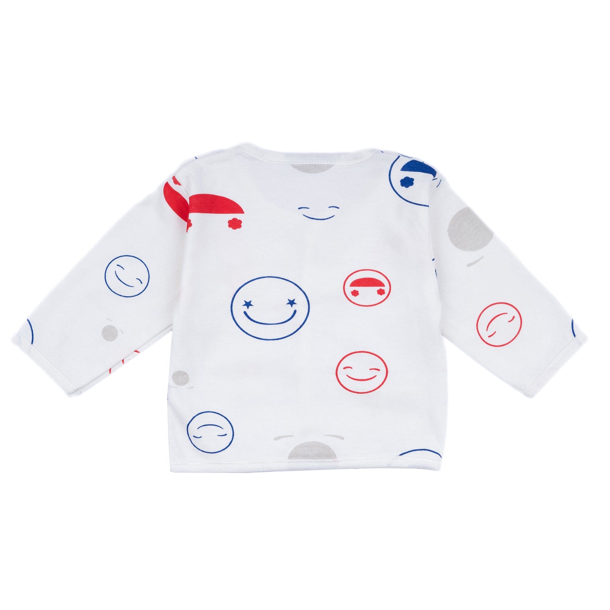 Baby Moo Smiley Print Cap Bib Pyjamas 5 Pcs Clothing Gift Set - White