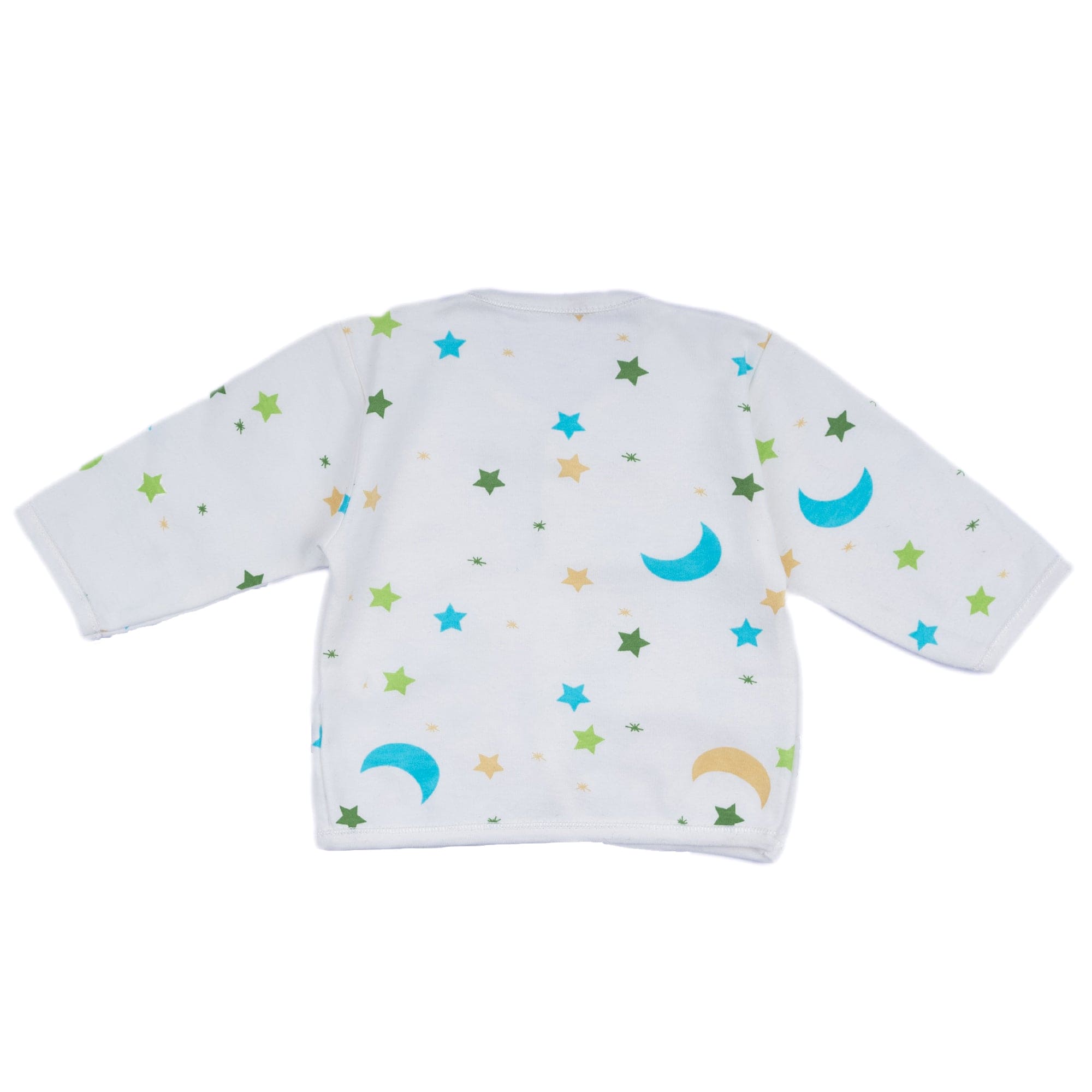 Baby Moo Star and Moon Print Cap Bib Pyjamas 5 Pcs Clothing Gift Set - White