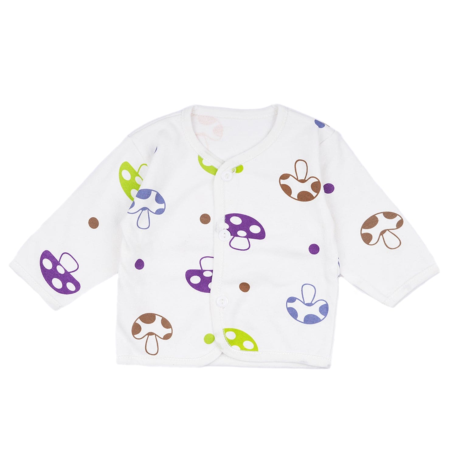 Baby Moo Mushroom Print Cap Bib Pyjamas 5 Pcs Clothing Gift Set - White