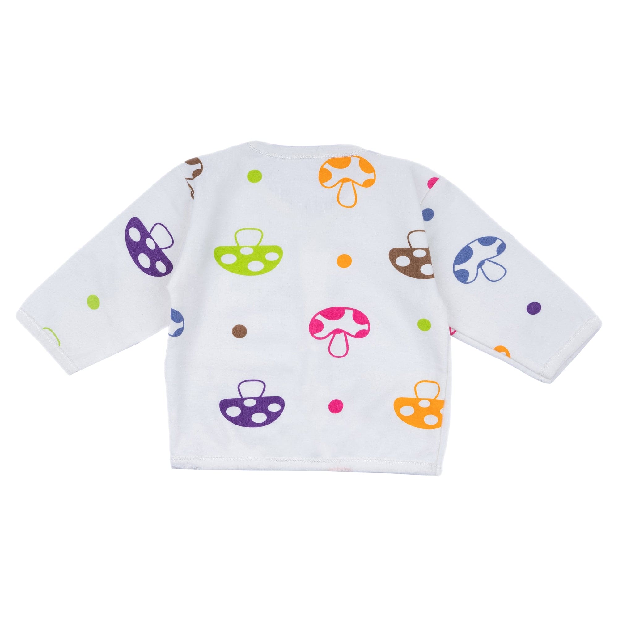 Baby Moo Mushroom Print Cap Bib Pyjamas 5 Pcs Clothing Gift Set - White