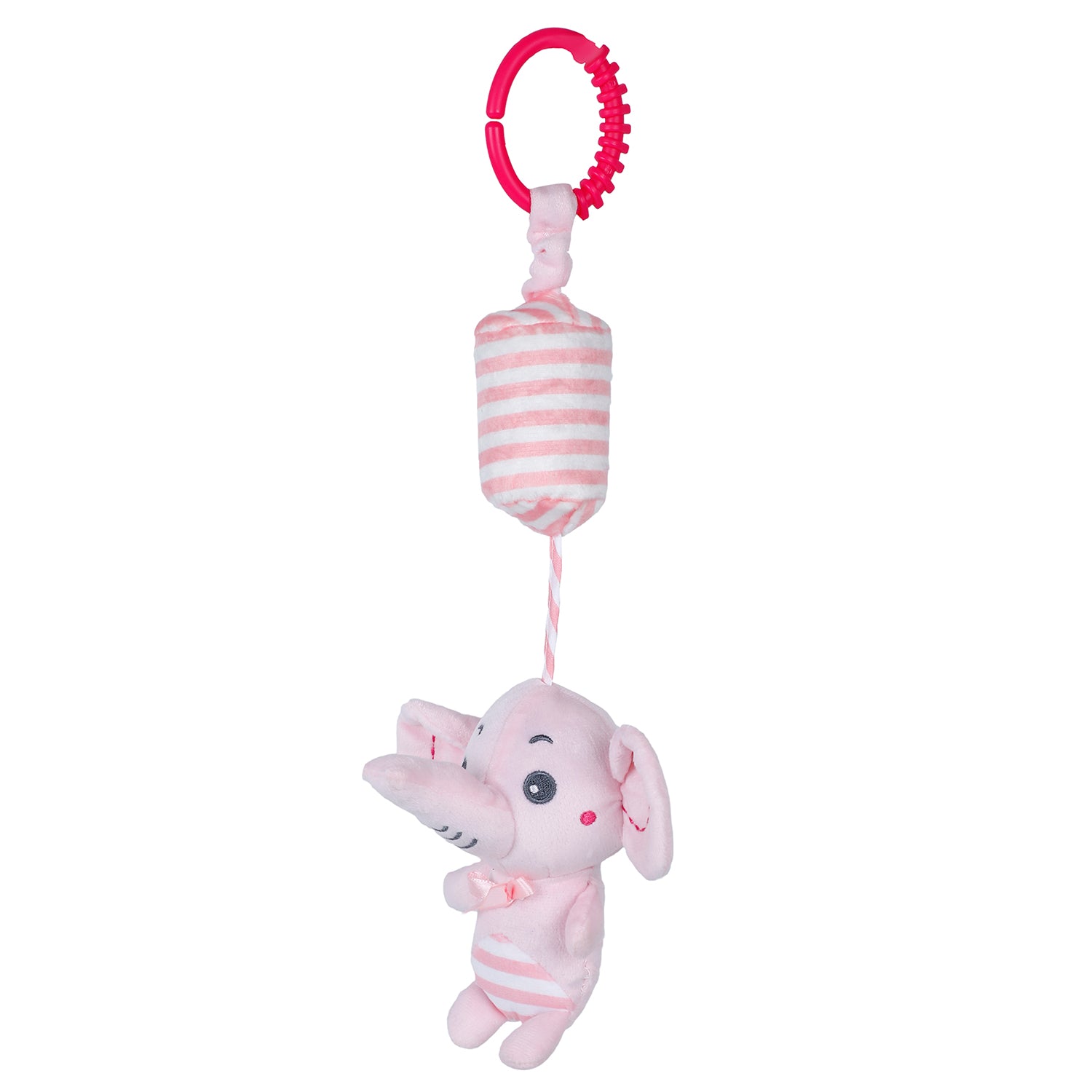 Baby Moo Elephant Sensory Wind Chime Hanging Musical Toy - Pink