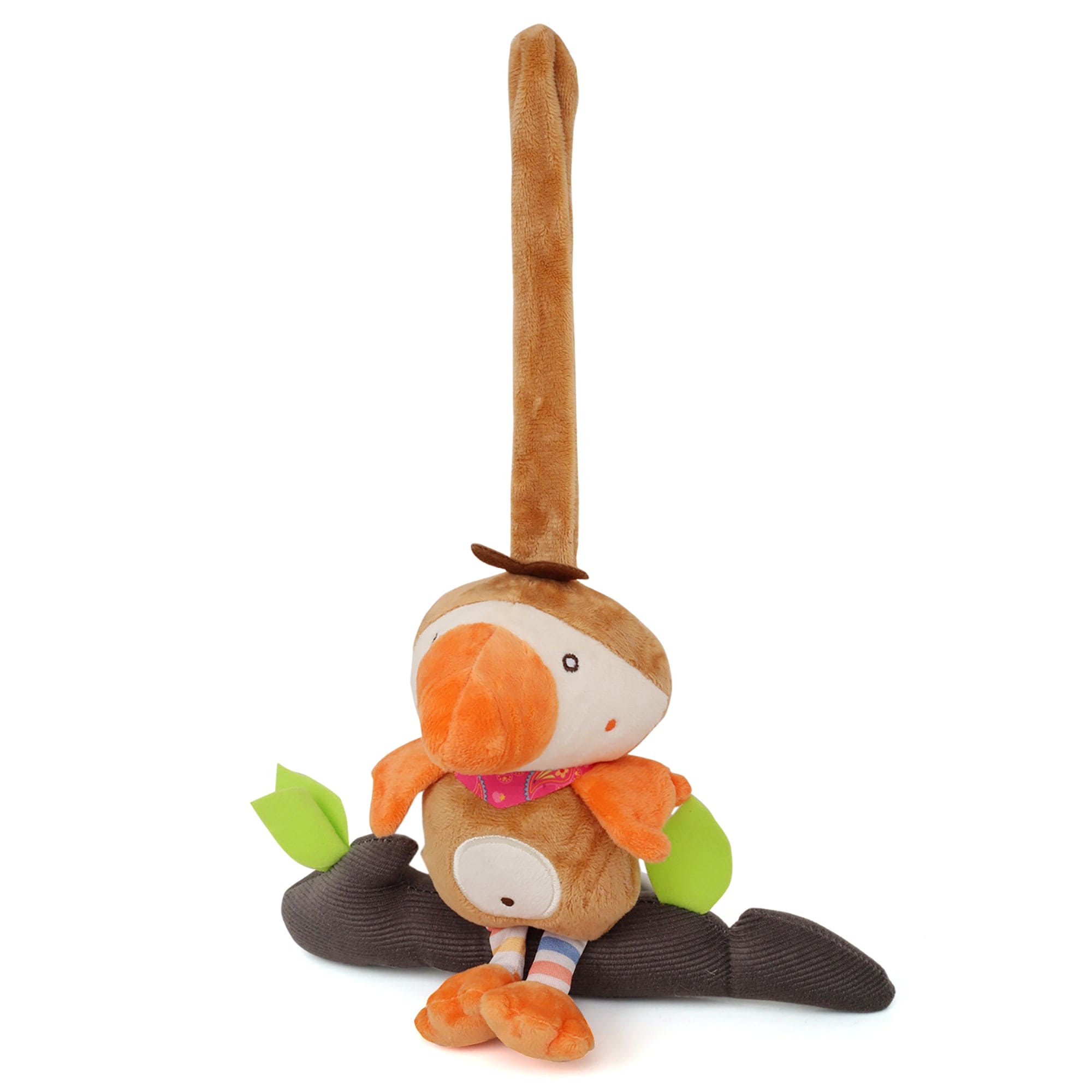 Bird Brown Hanging Pulling Toy