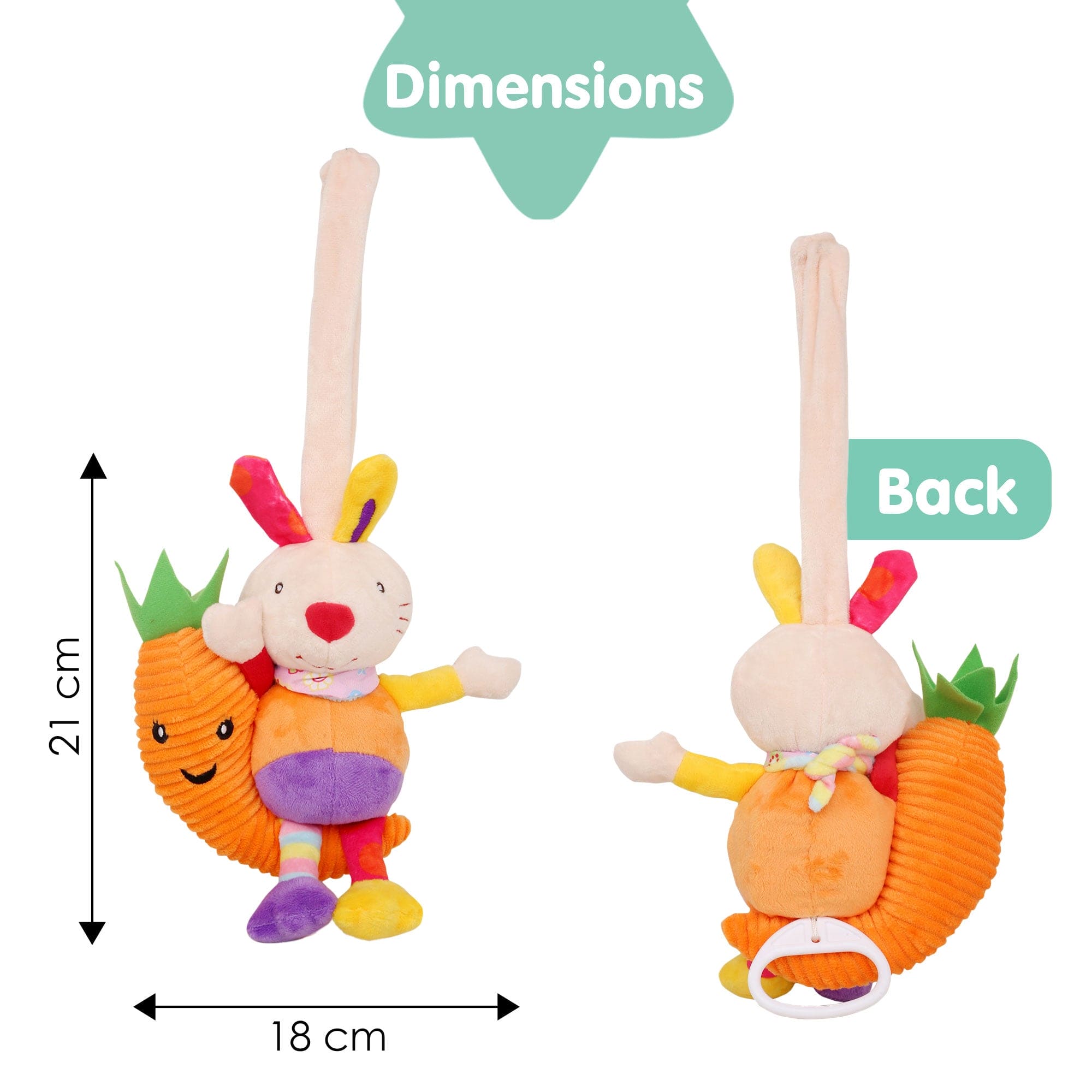 Rabbit Multicolour Hanging Pulling Toy