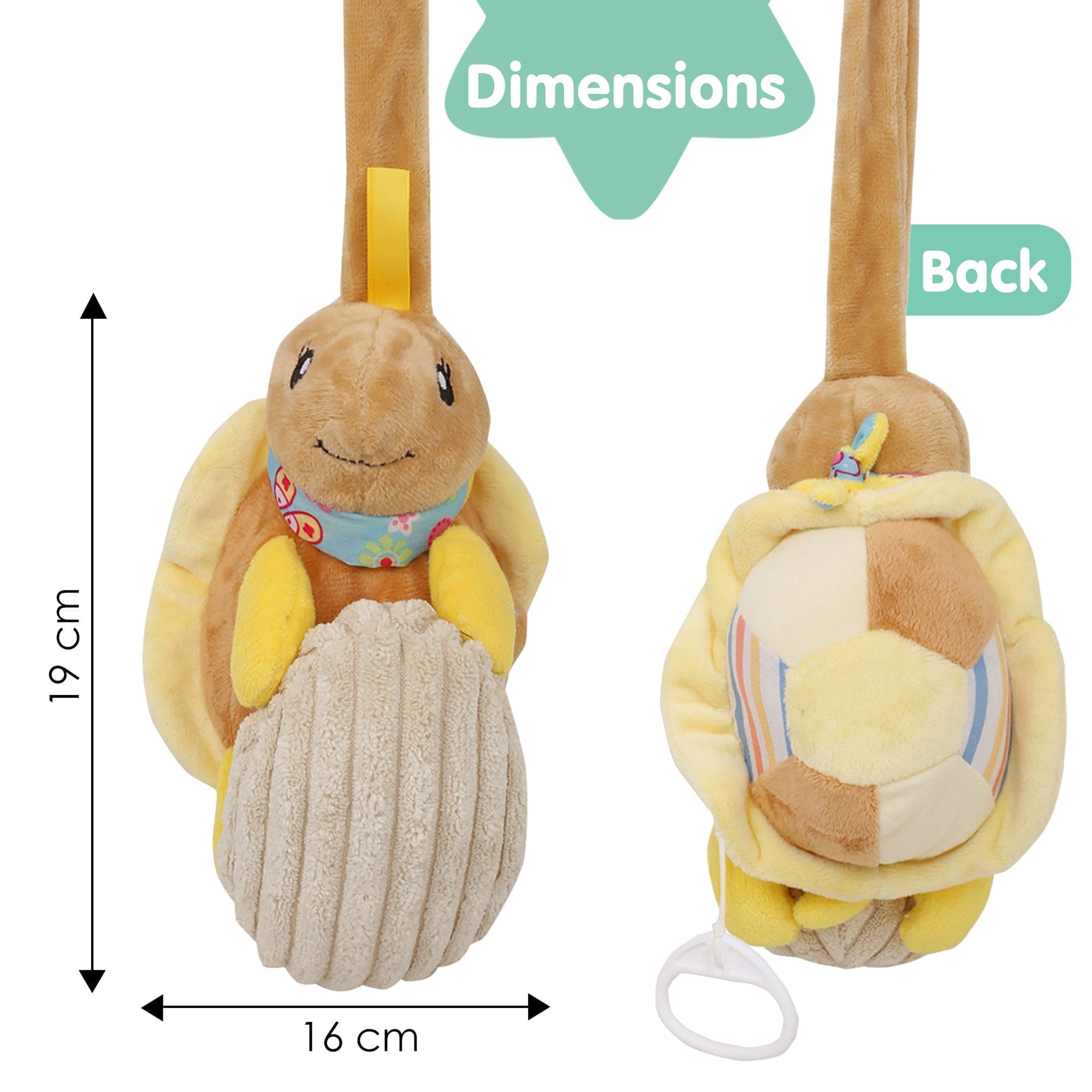 Tortoise Yellow Hanging Pulling Toy