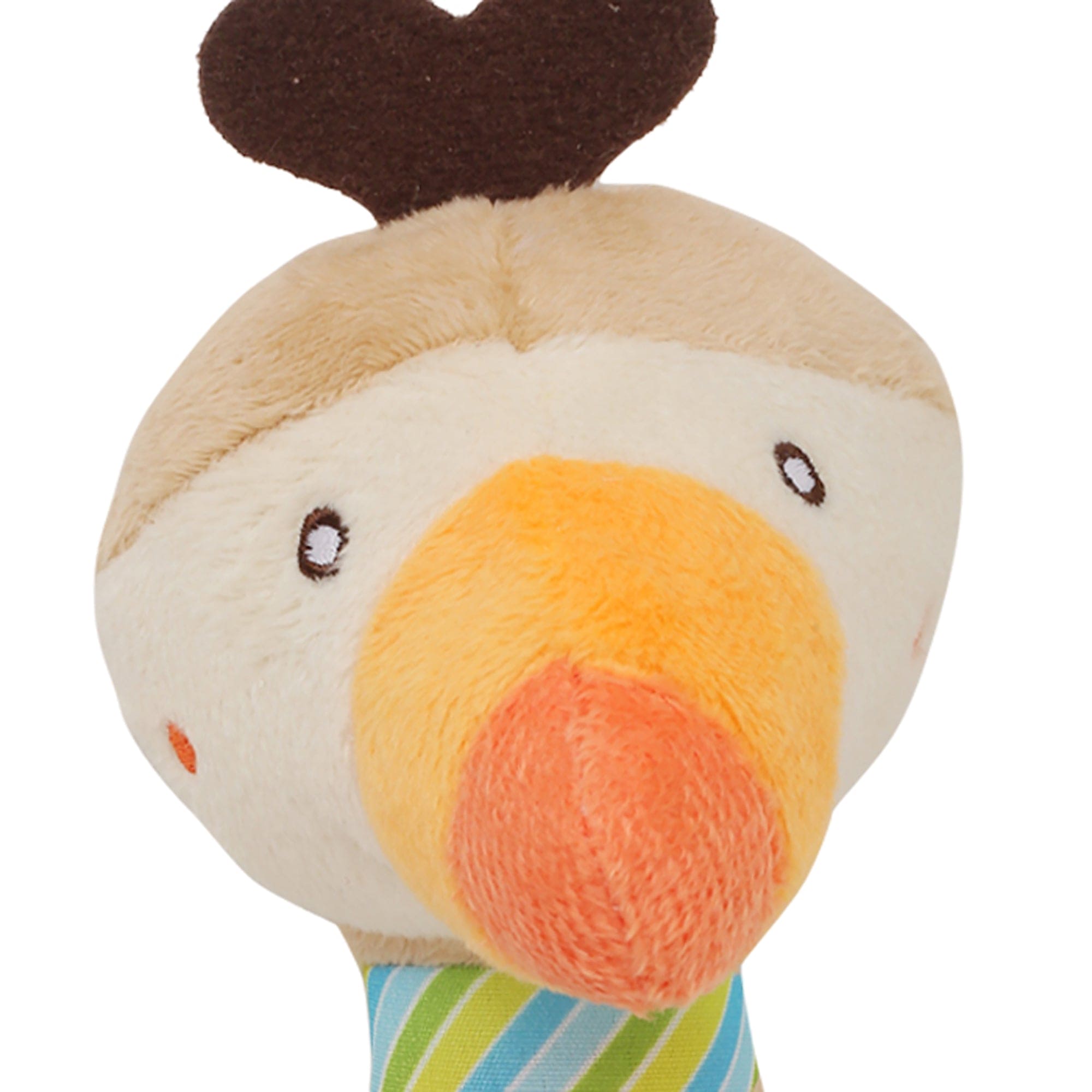 Parrot Cream Handheld Rattle