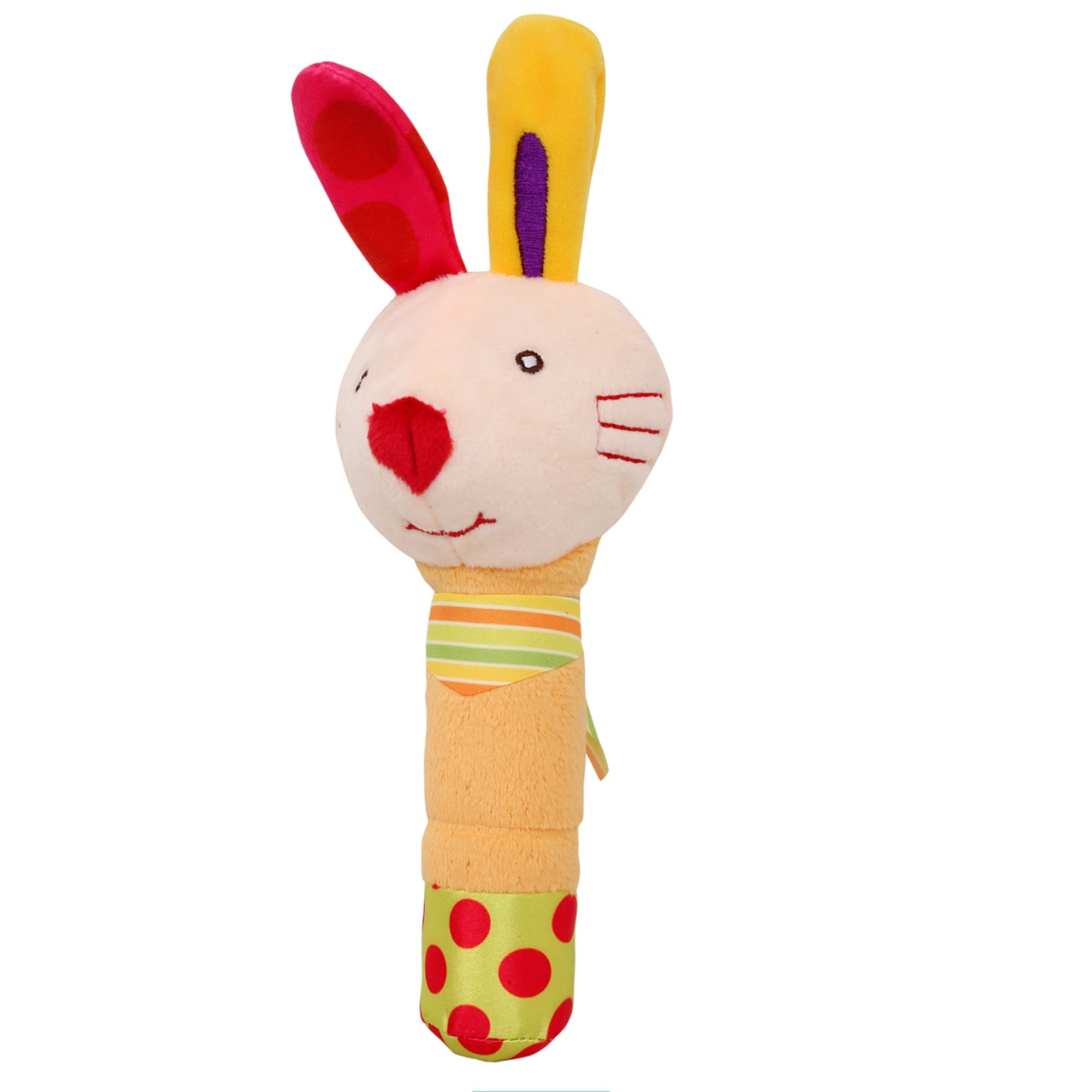 Big Earred Rabbit Multicolour Handheld Rattle