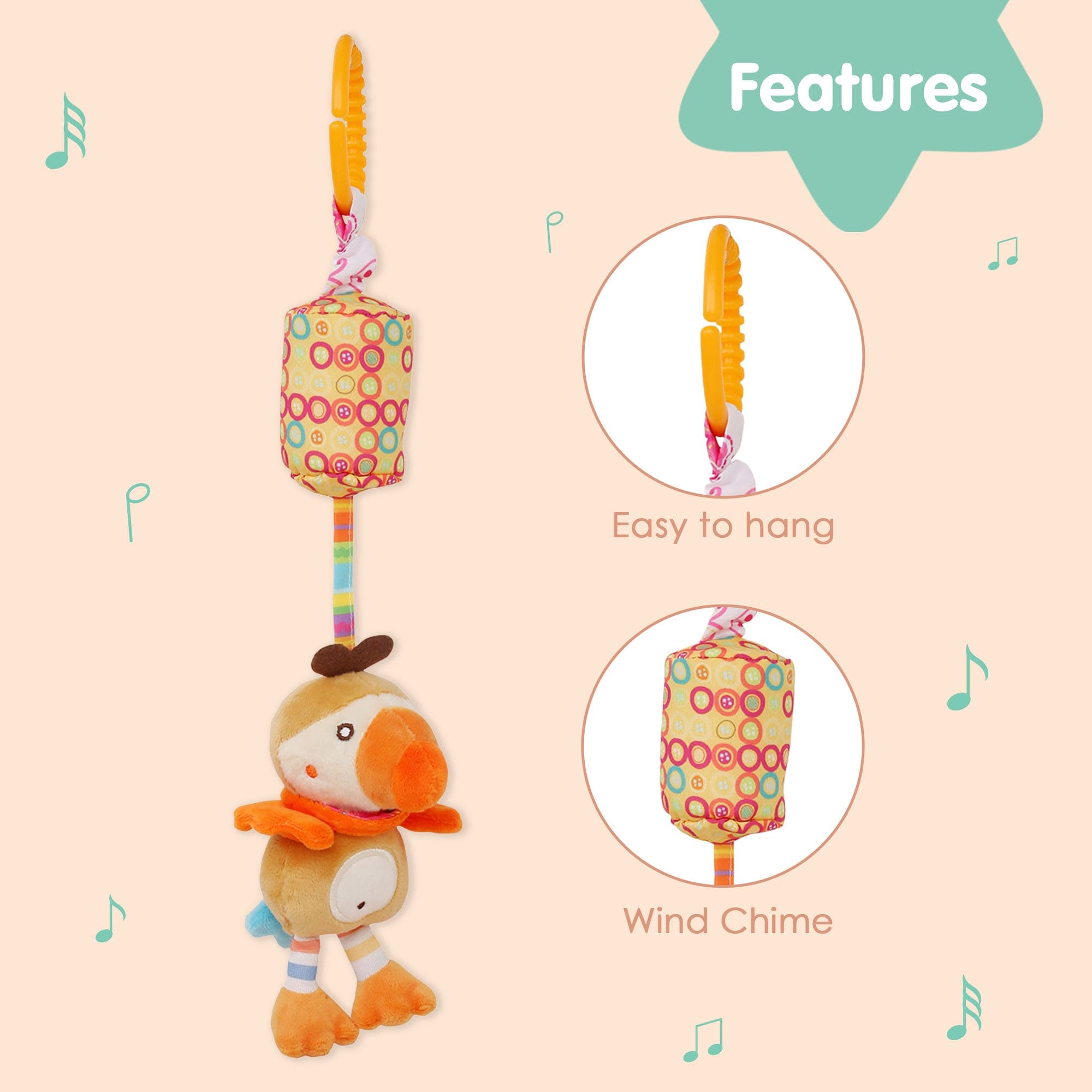 Bird Multicolour Wind Chime Hanging Toy