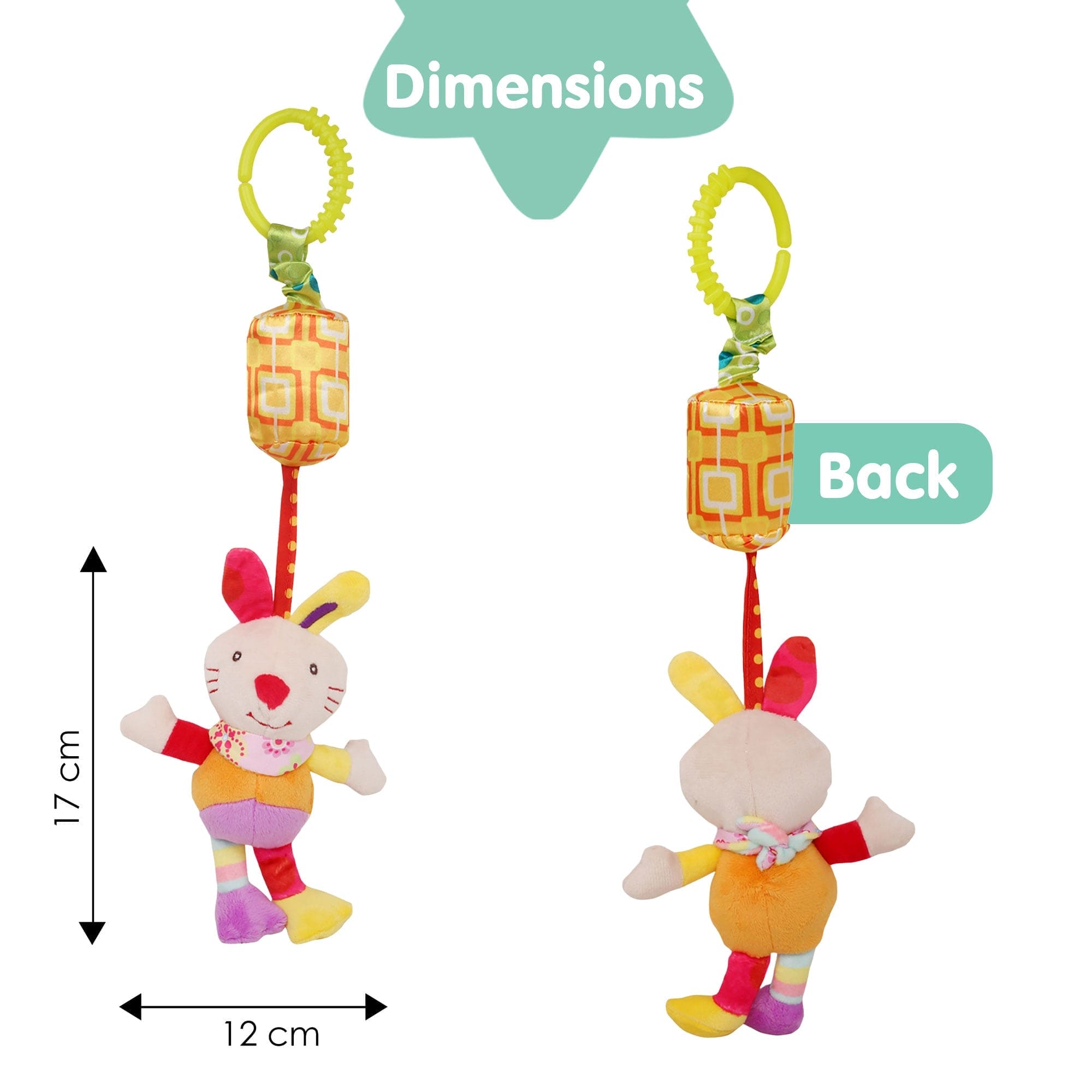 Rabbit Multicolour Wind Chime Hanging Toy