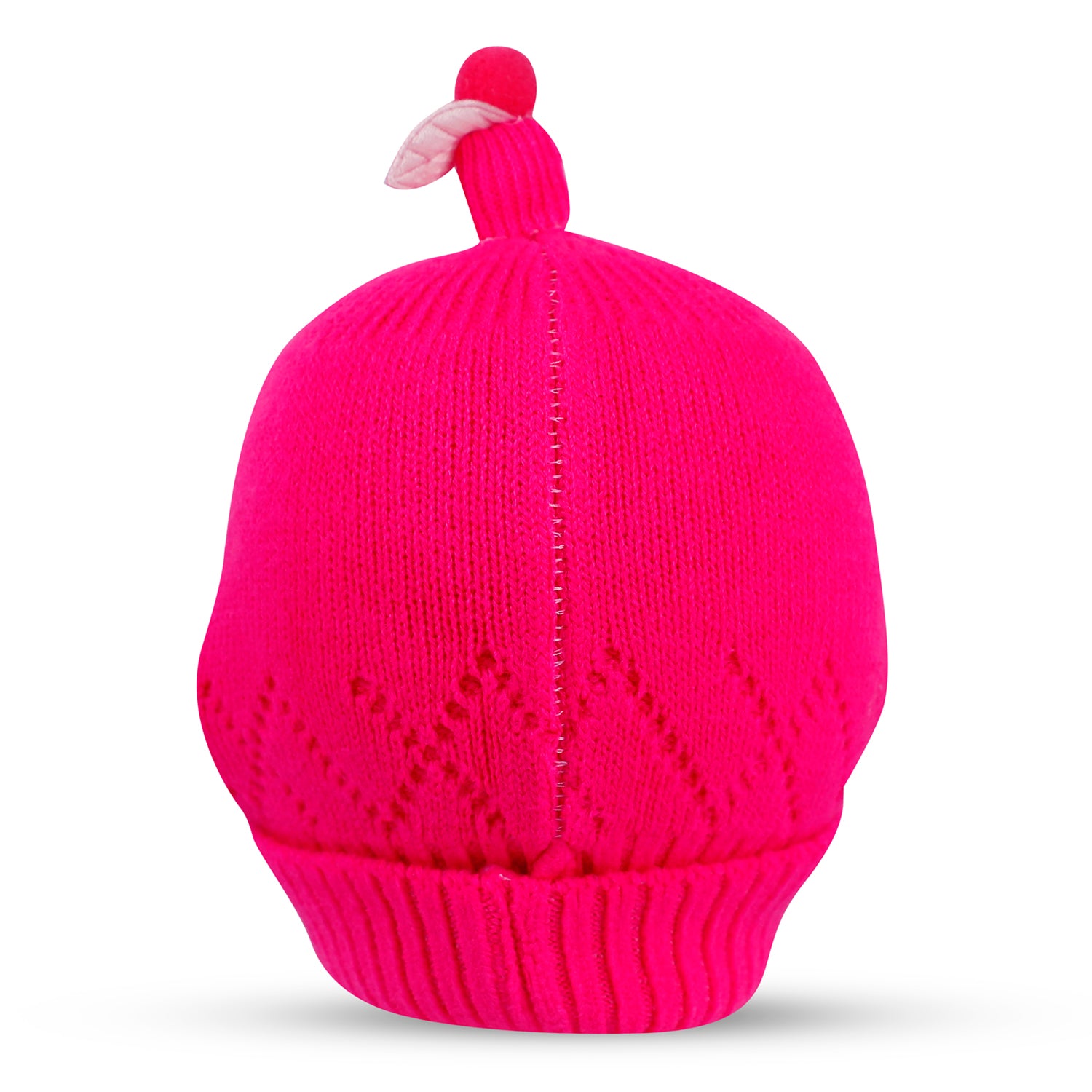 Baby Moo Star Breathable Beanie Warm Knitted Woollen Cap - Magenta