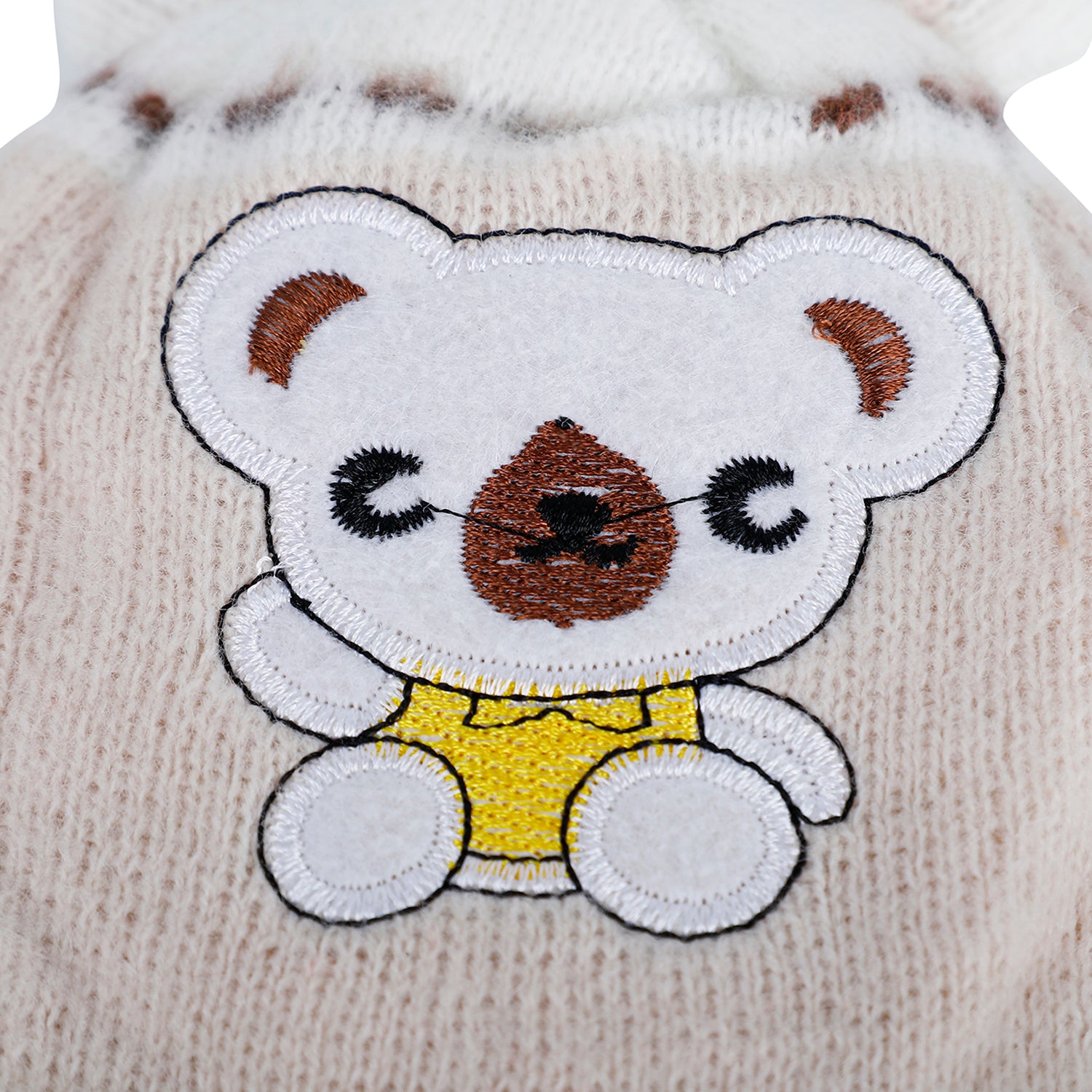Baby Moo Koala Breathable Beanie Warm Knitted Woollen Cap - Beige