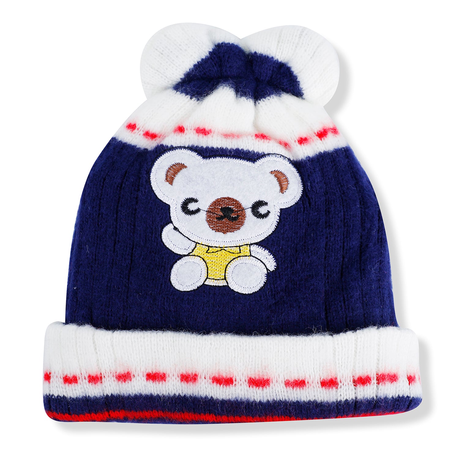 Baby Moo Koala Breathable Beanie Warm Knitted Woollen Cap - Navy