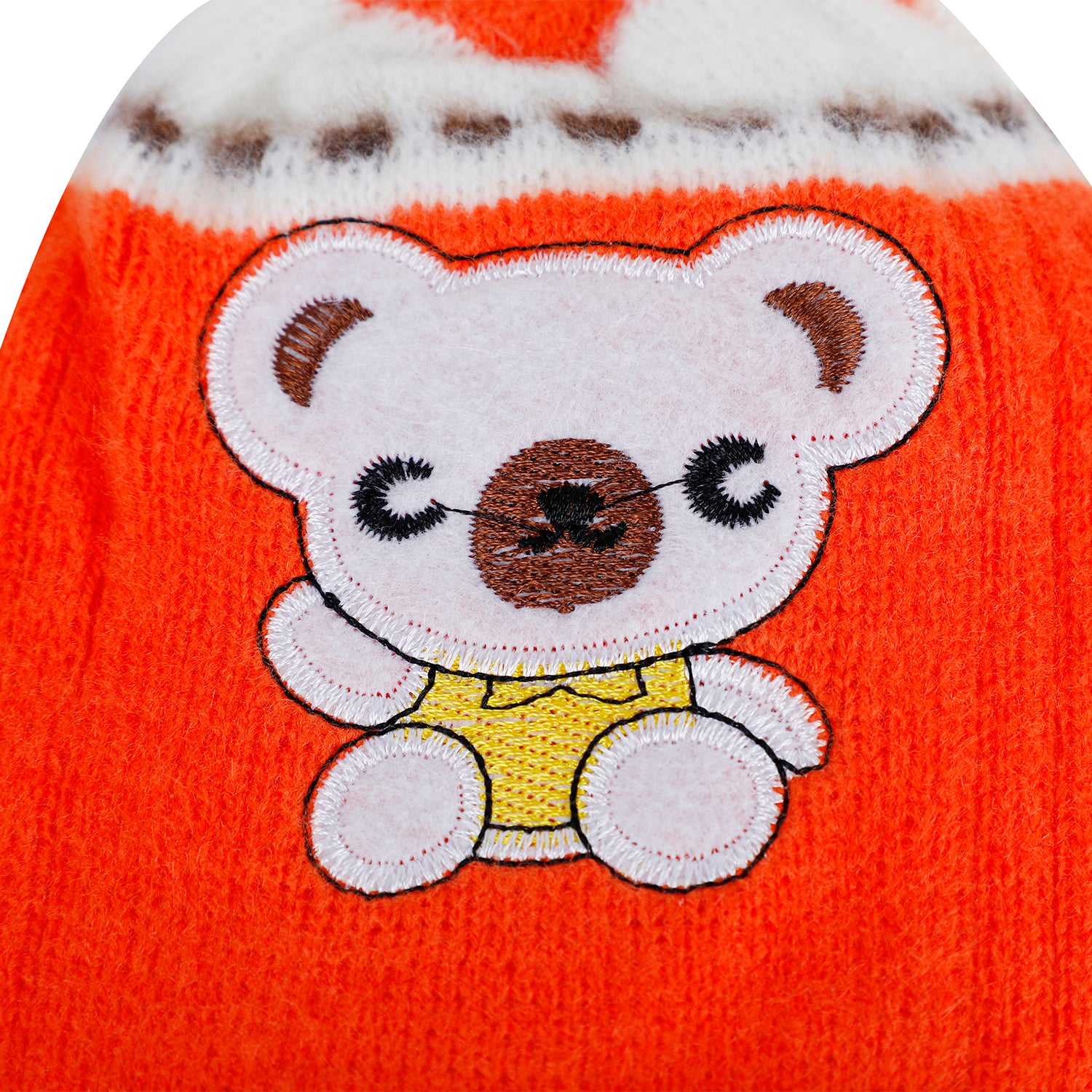 Baby Moo Koala Breathable Beanie Warm Knitted Woollen Cap - Orange