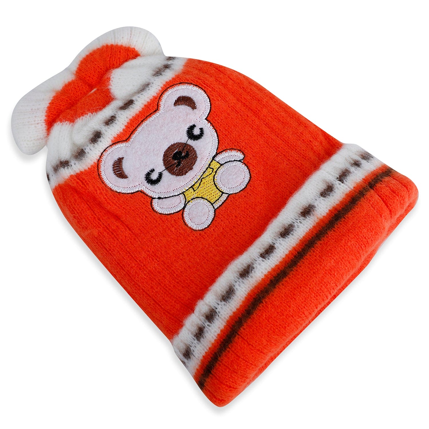 Baby Moo Koala Breathable Beanie Warm Knitted Woollen Cap - Orange