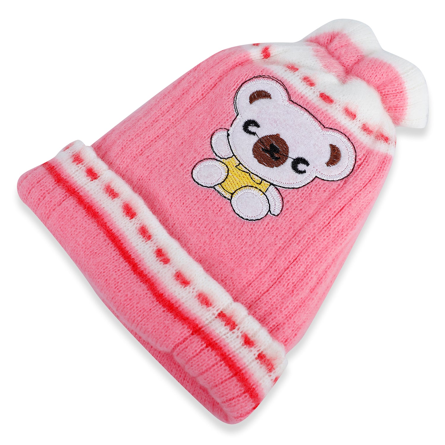 Baby Moo Koala Breathable Beanie Warm Knitted Woollen Cap - Pink