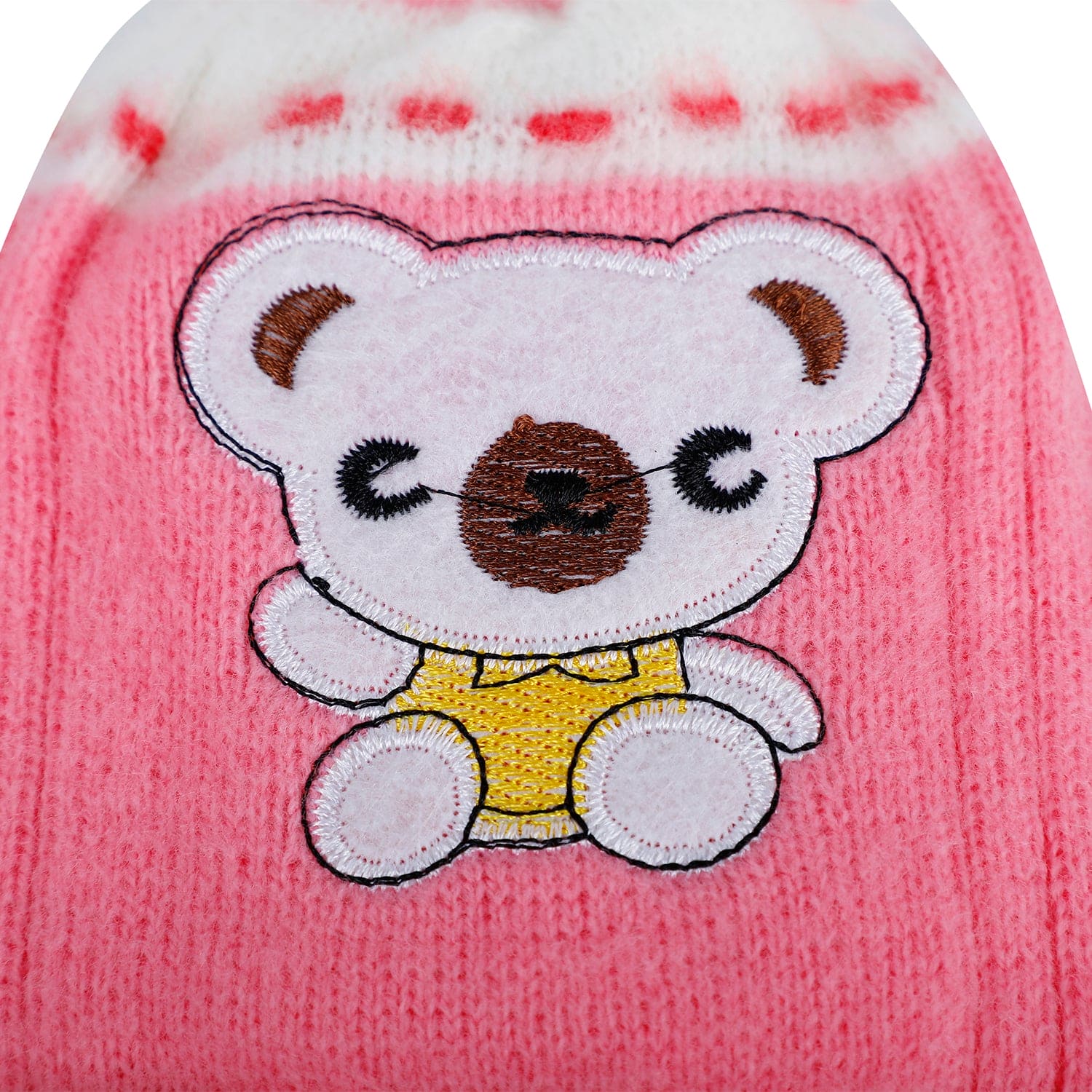 Baby Moo Koala Breathable Beanie Warm Knitted Woollen Cap - Pink