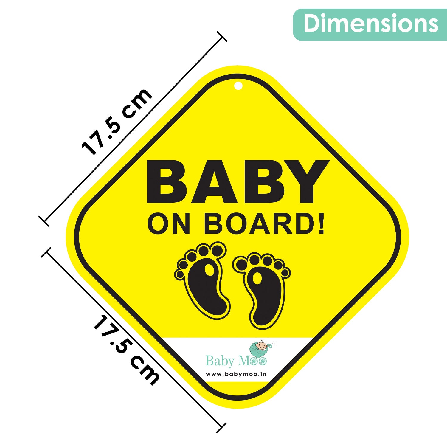 Baby on Board Yellow Car Sign