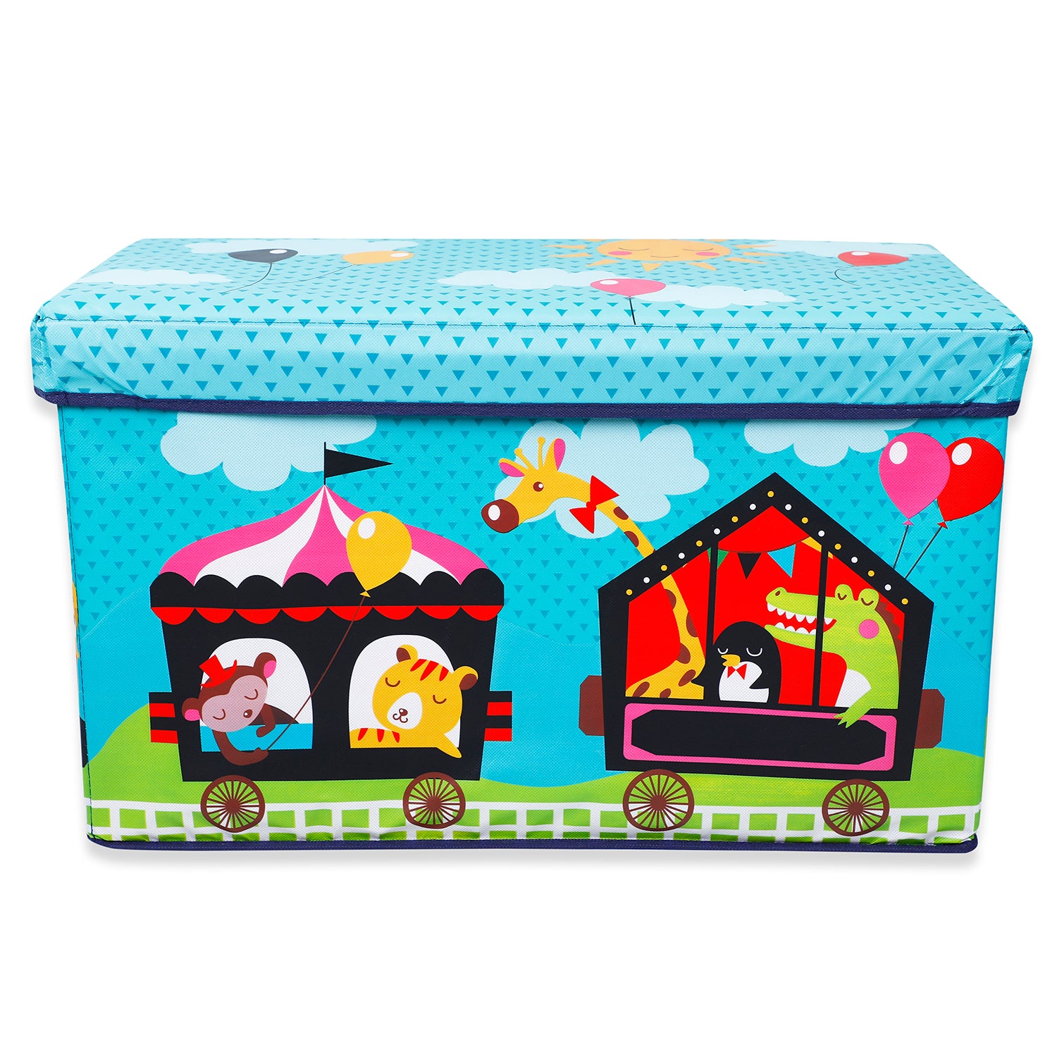 Baby Moo Circus Large Multifunctional Playroom Storage Box - Blue