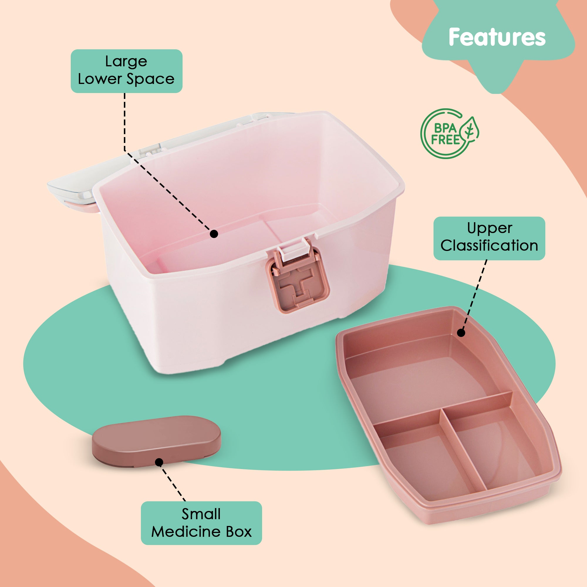 Mauve Medium Medicine Box