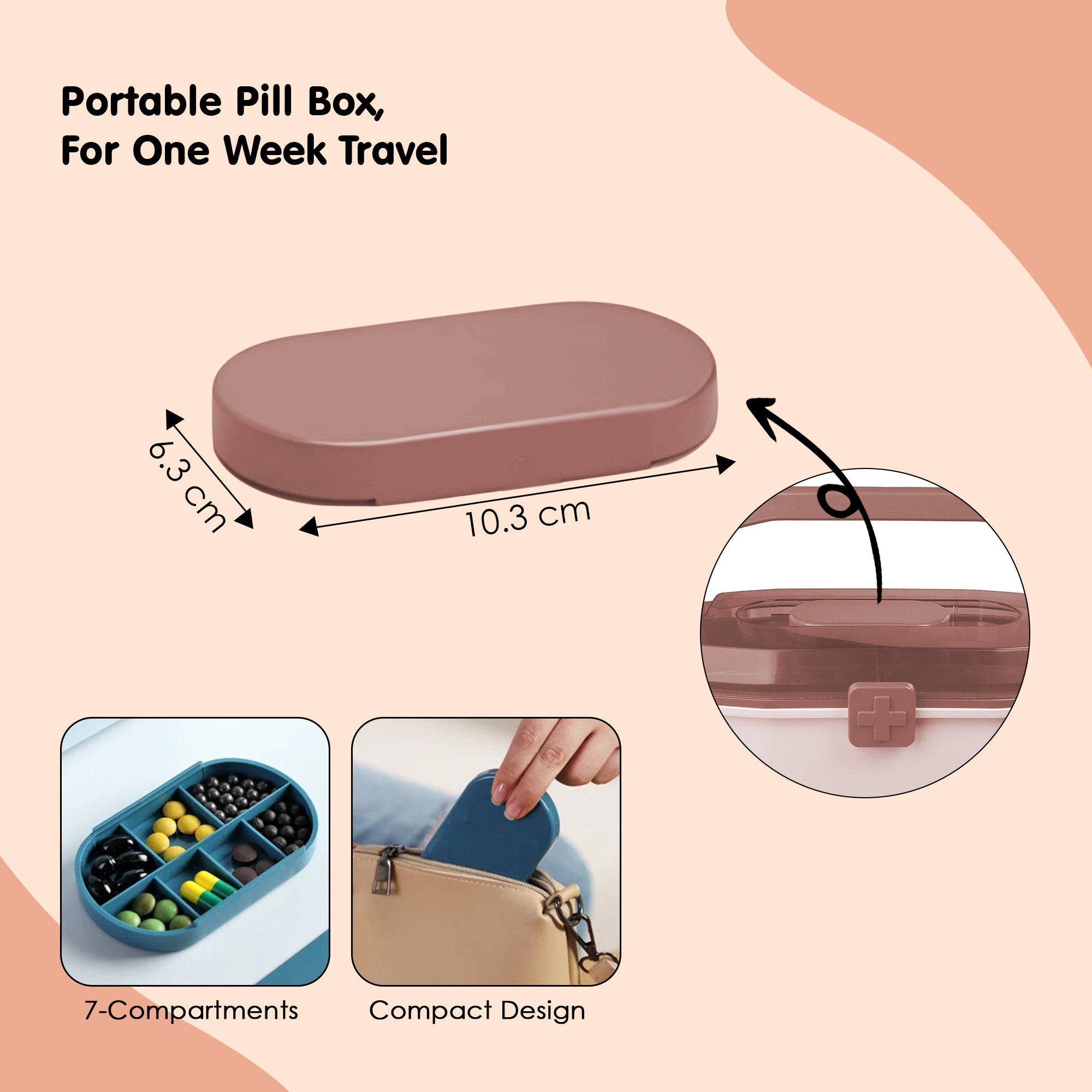 Mauve Medium Medicine Box