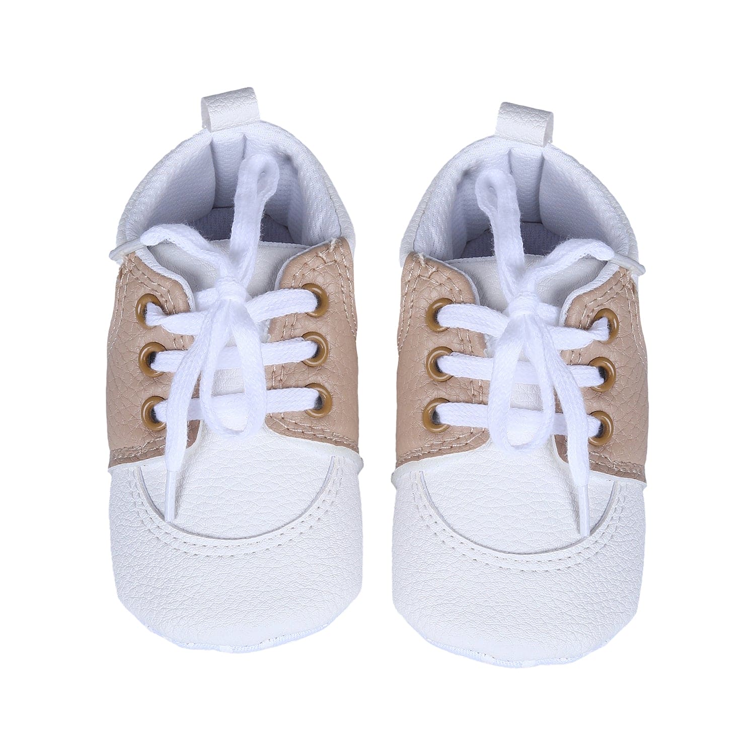 Lace-Up Stylish Leather Sneaker Shoes - White