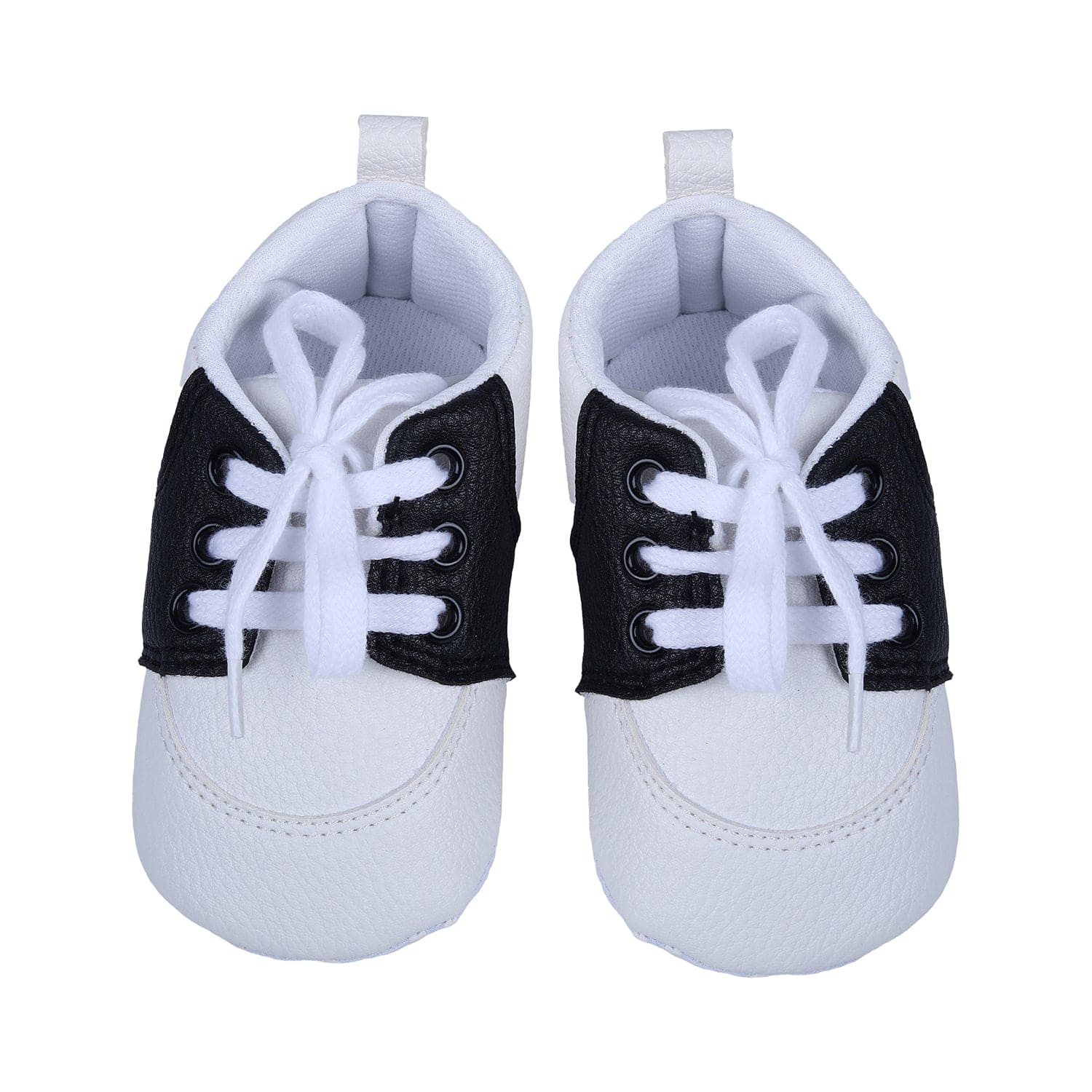 Lace-Up Stylish Leather Sneaker Shoes - Black
