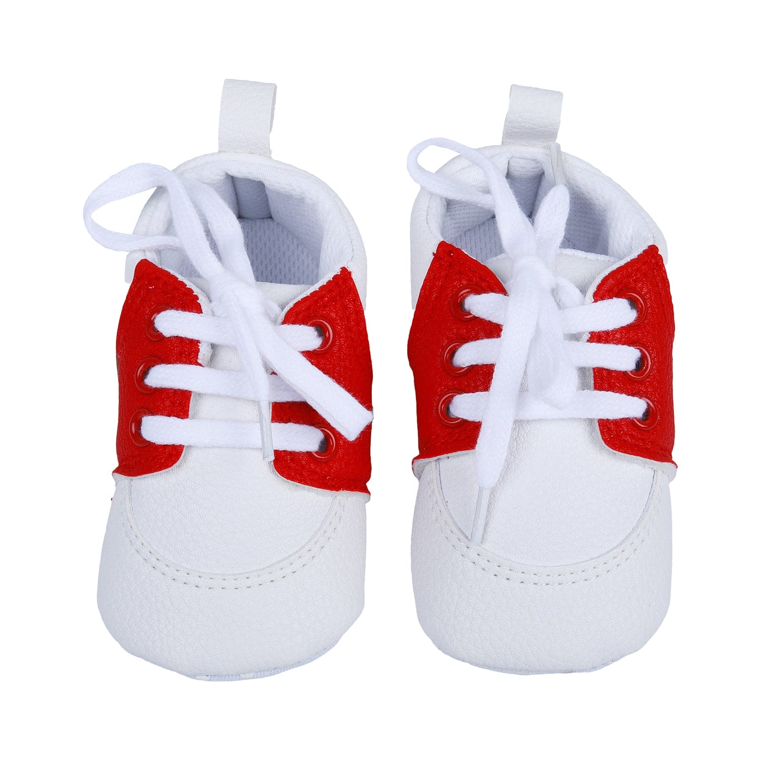 Lace-Up Stylish Leather Sneaker Shoes - Red