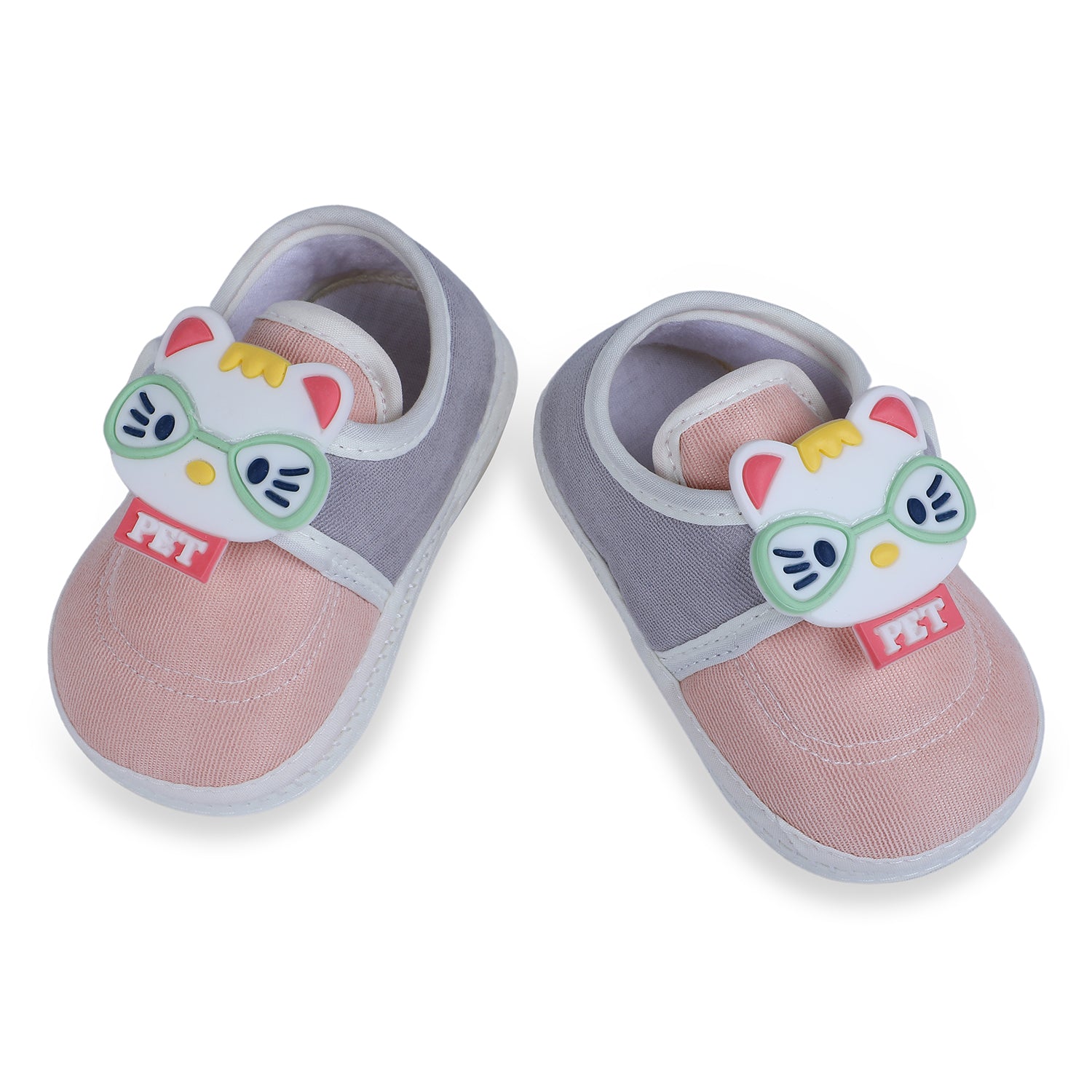 Baby Moo Kitty Love Soft Sole Anti-Slip Booties - Pink - Baby Moo