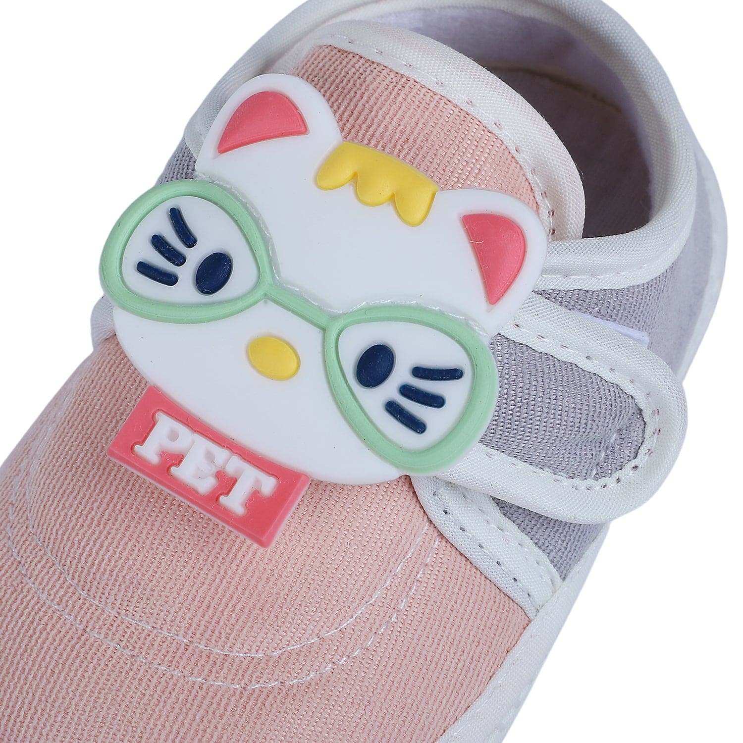 Baby Moo Kitty Love Soft Sole Anti-Slip Booties - Pink