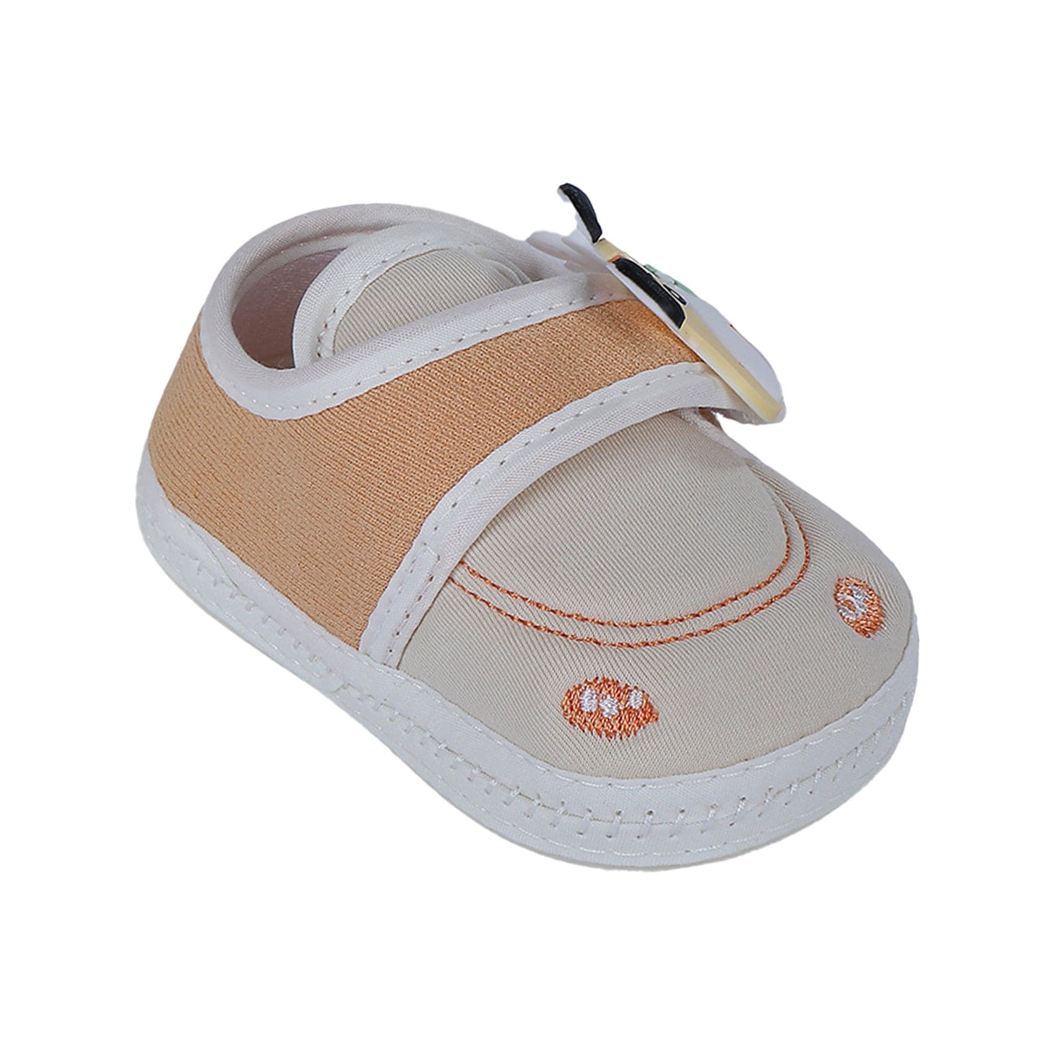 Baby Moo Puppy Face Soft Sole Anti-Slip Booties - Beige
